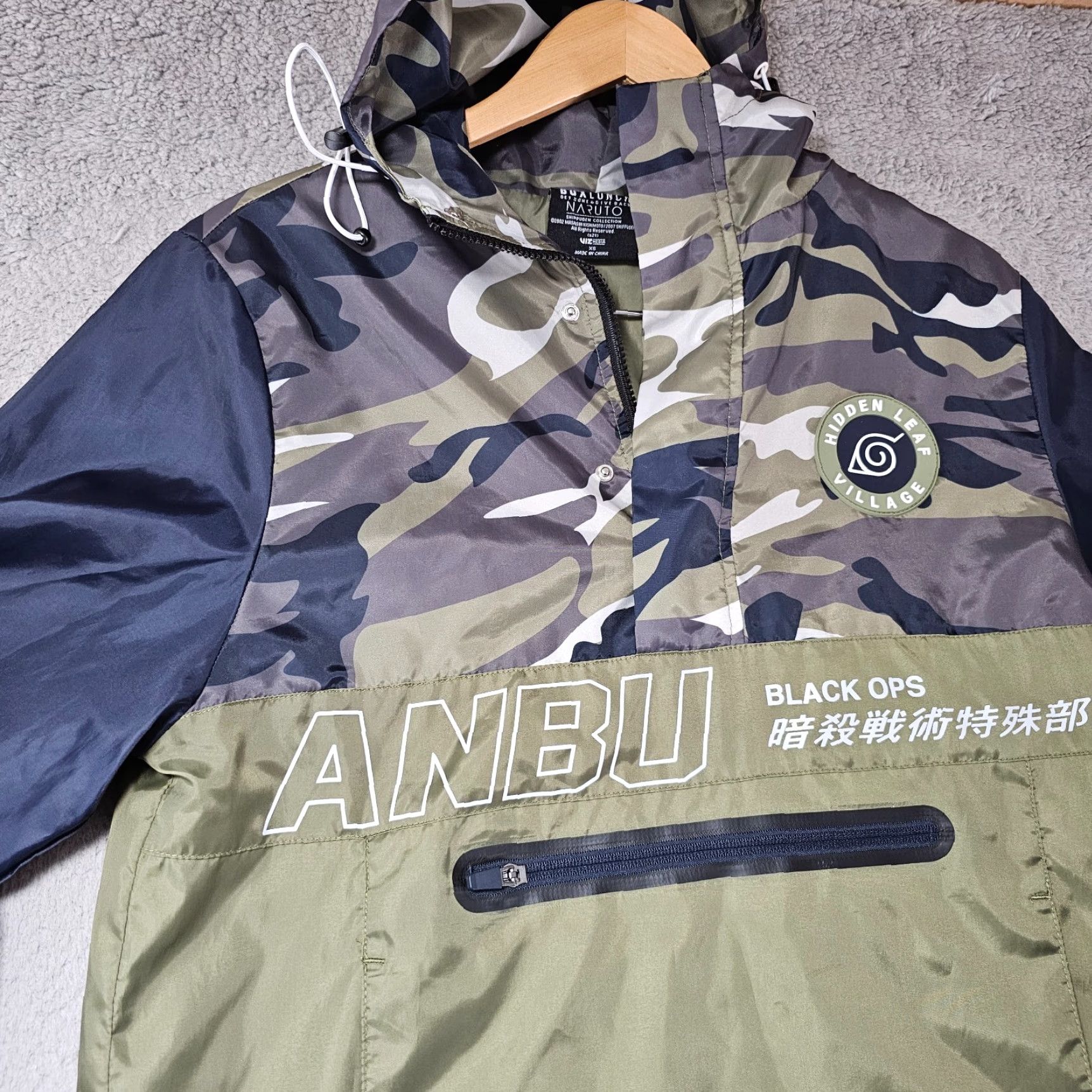 Vintage VINTAGE Box Lunch Kakashi Anbu Black Ops Naruto Windbreaker Jacket XS Camouflage Green Unisex Adults Jacket Mens Womens Size US XS / EU 42 / 0 - 2 Thumbnail