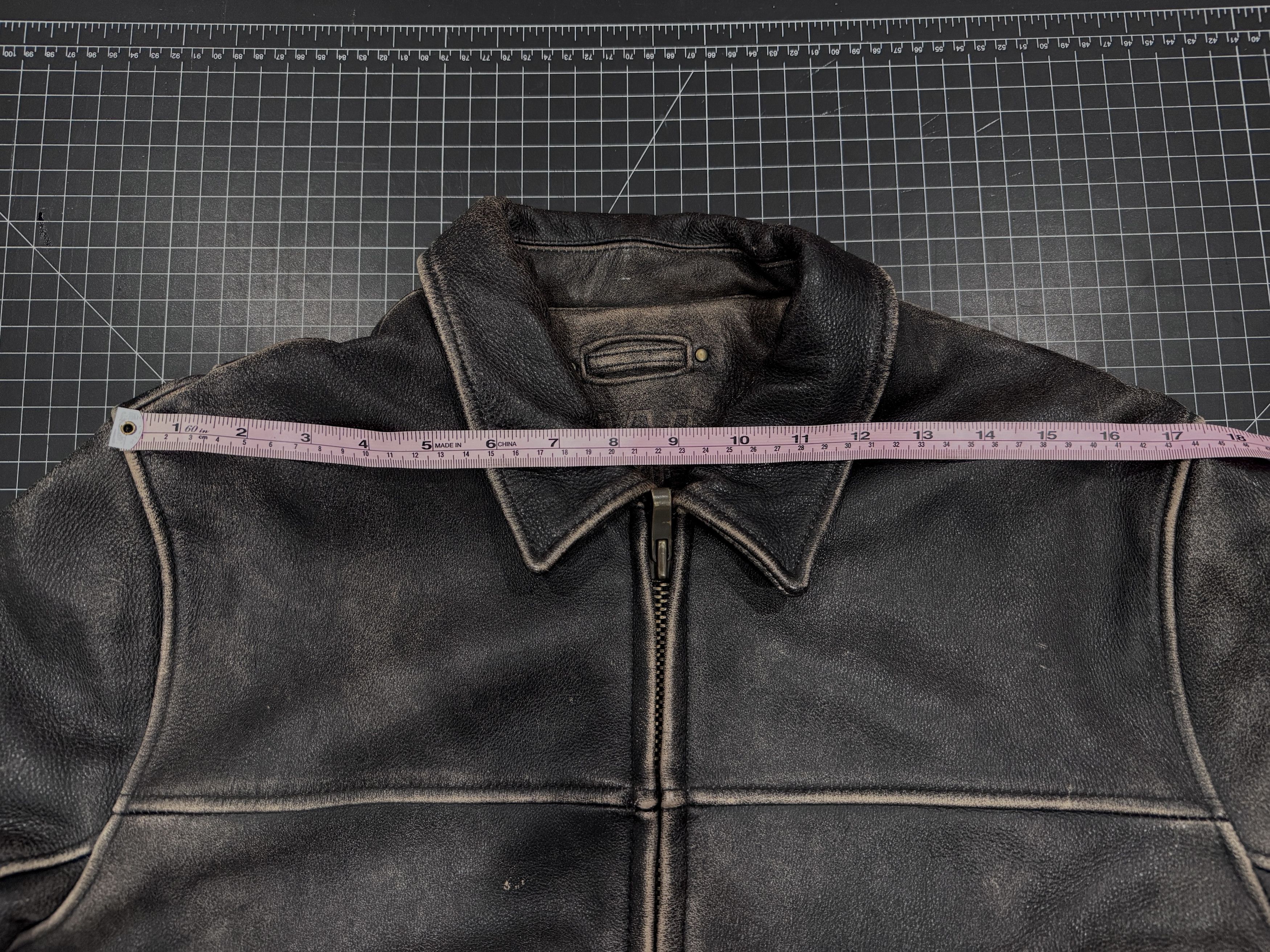 Vintage Distressed Leather Jacket Size US L / EU 52-54 / 3 - 5 Thumbnail