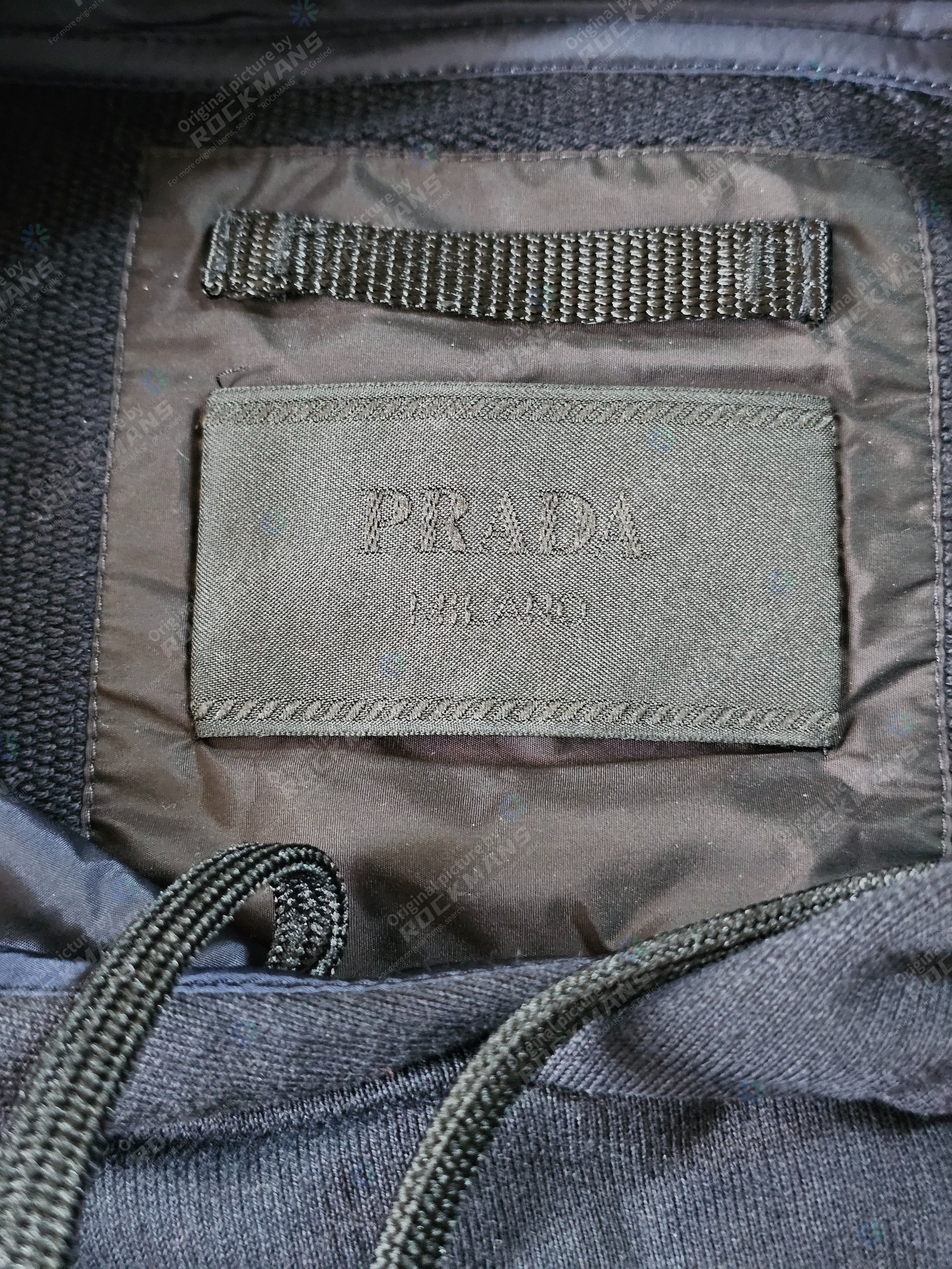 Prada Prada Milano Rubber Triangle Nylon Piped Panel Hoodie Size L Size US L / EU 52-54 / 3 - 5 Thumbnail