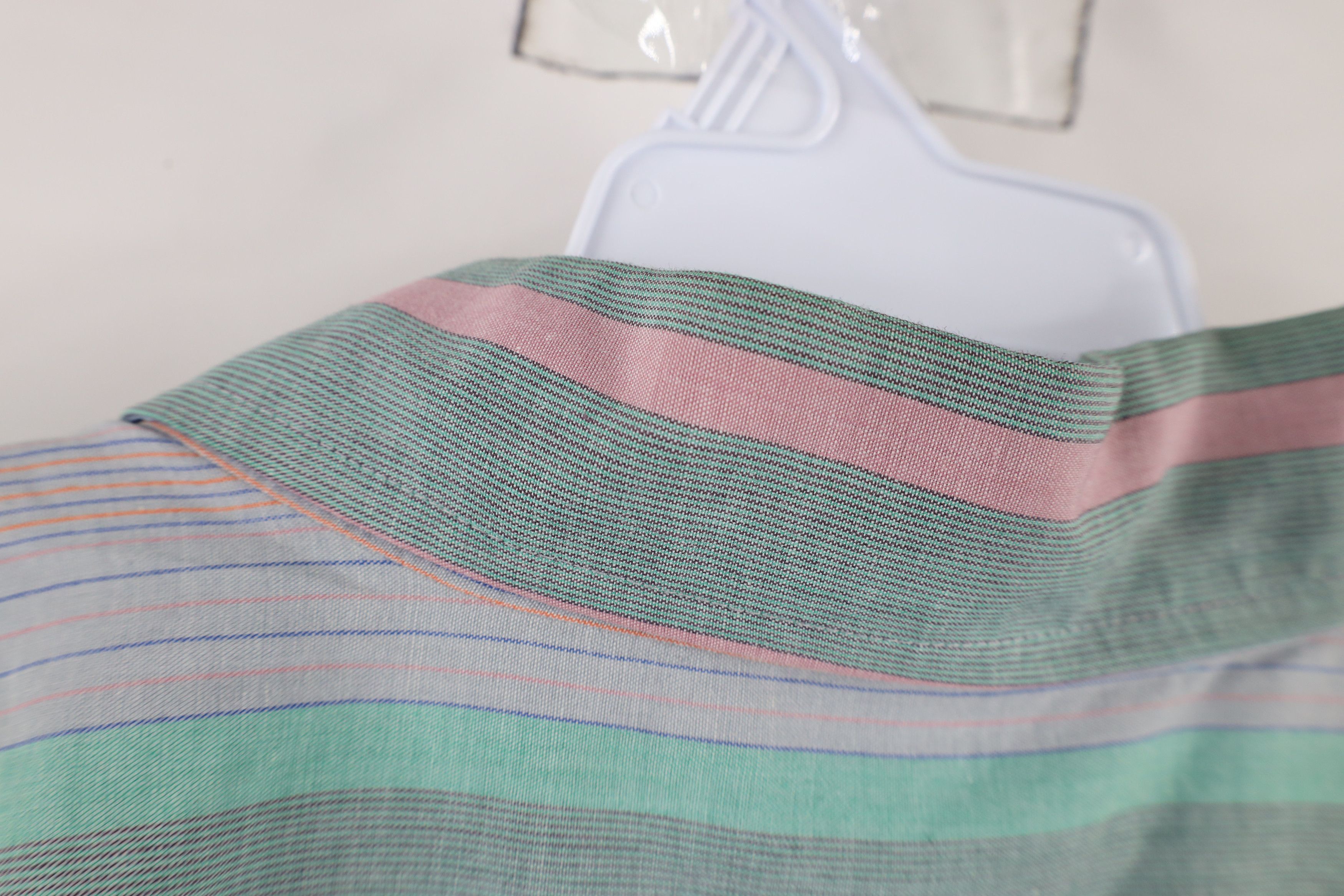 Vintage Vintage 90 Streetwear Pastel Rainbow Striped Button Shirt Size US XL / EU 56 / 4 - 8 Thumbnail
