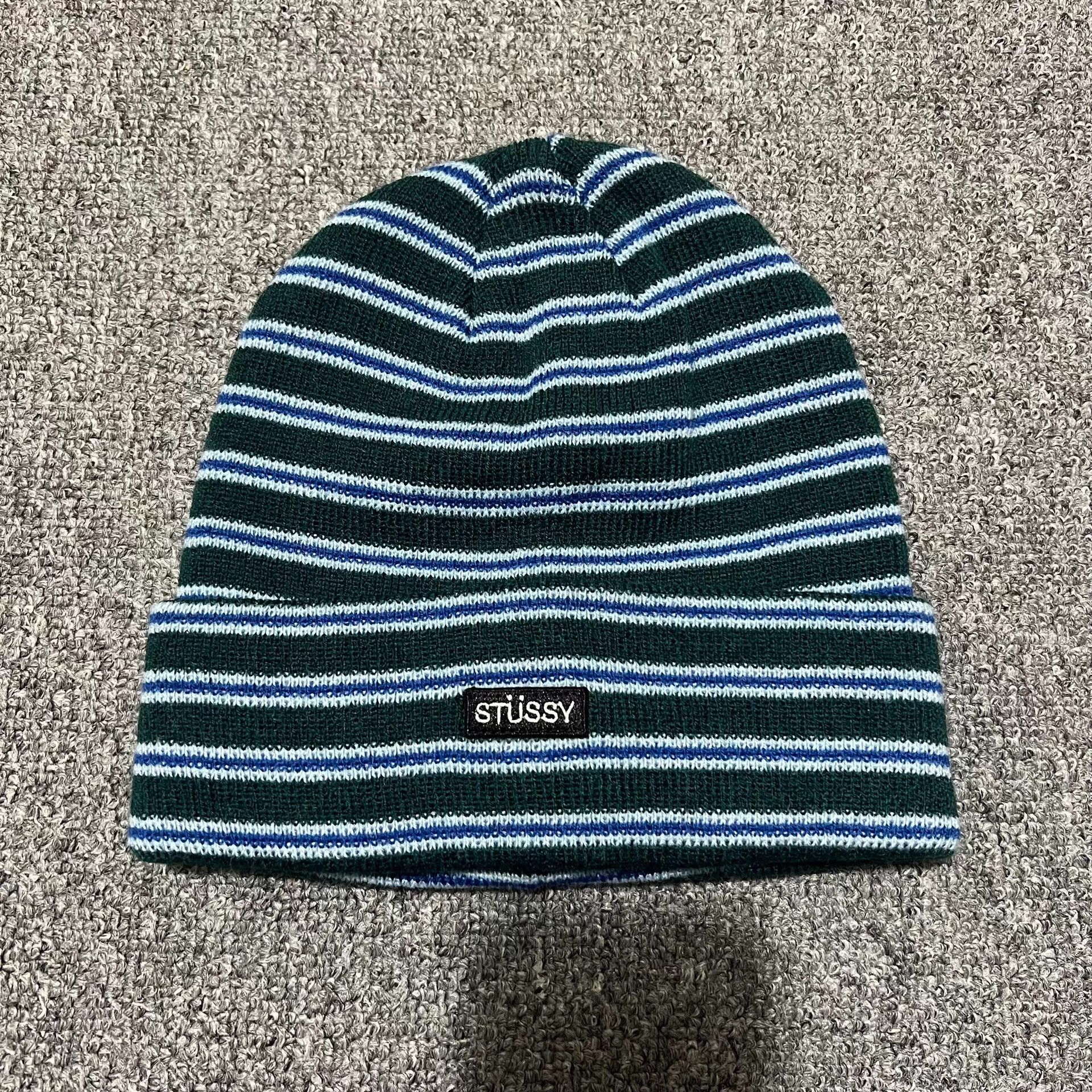 Stussy Stussy Striped Retro Embroidered Knit Beanie Q7 Size ONE SIZE - 7 Thumbnail
