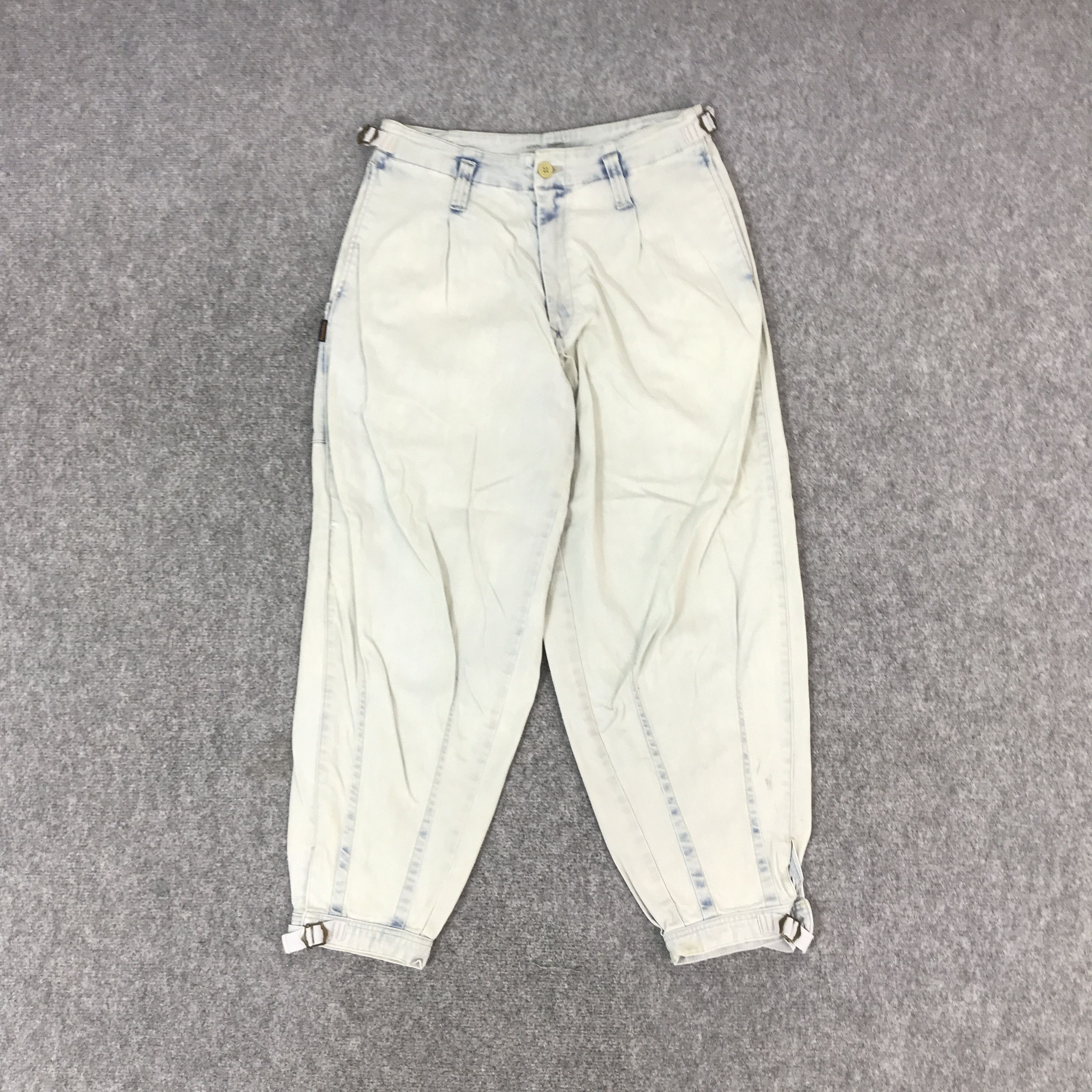 Japanese Brand BALLON PANTS PURPLE&YELLOW WIDE DENIM PANTS Size US 28 / EU 44 - 1 Thumbnail