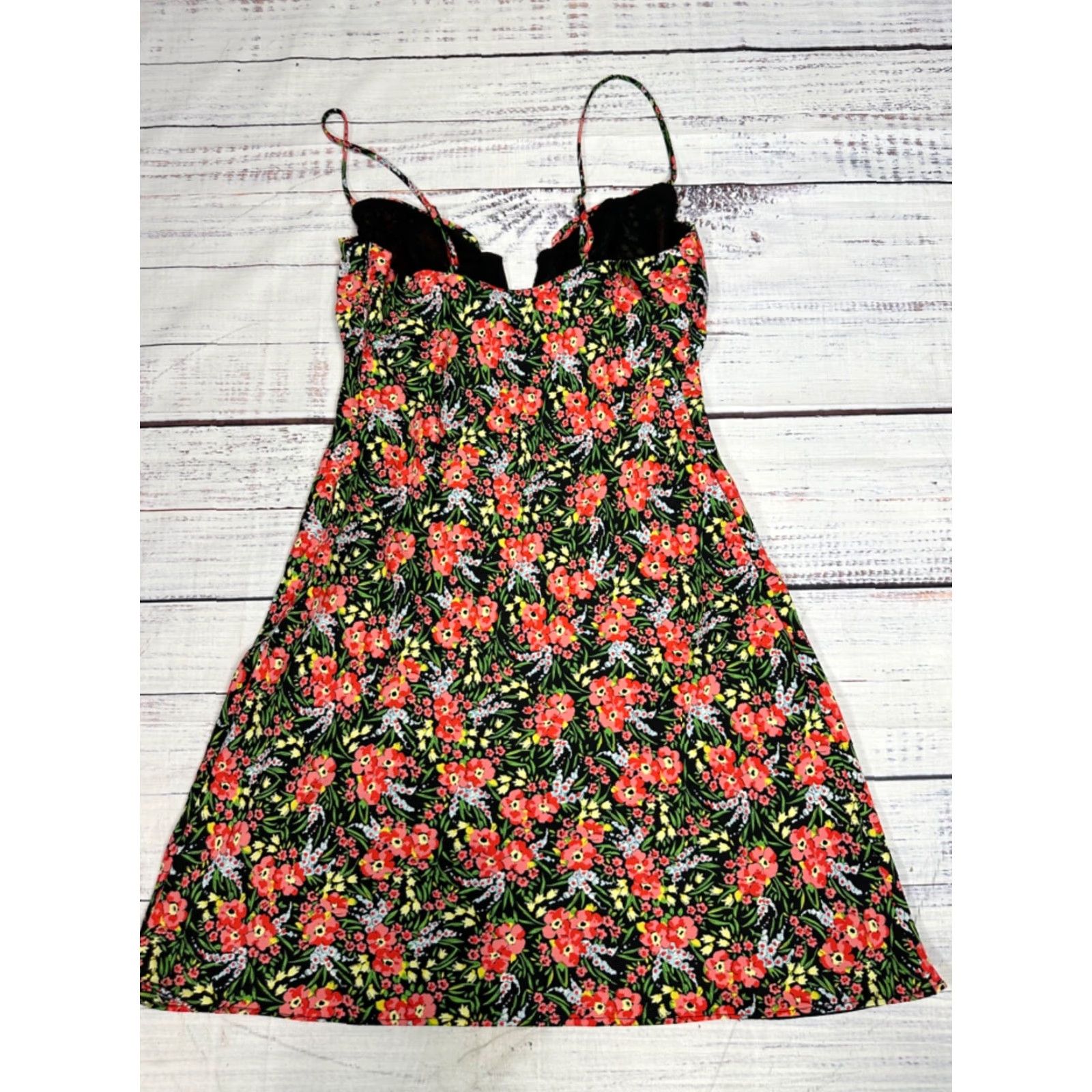 Vintage Floret Studios Womens Tank Tunic XS Green Red Floral New Lined Tank Top XS Womens Green Red Floral Tunic Tank Size XS / US 0-2 / IT 36-38 - 3 Thumbnail