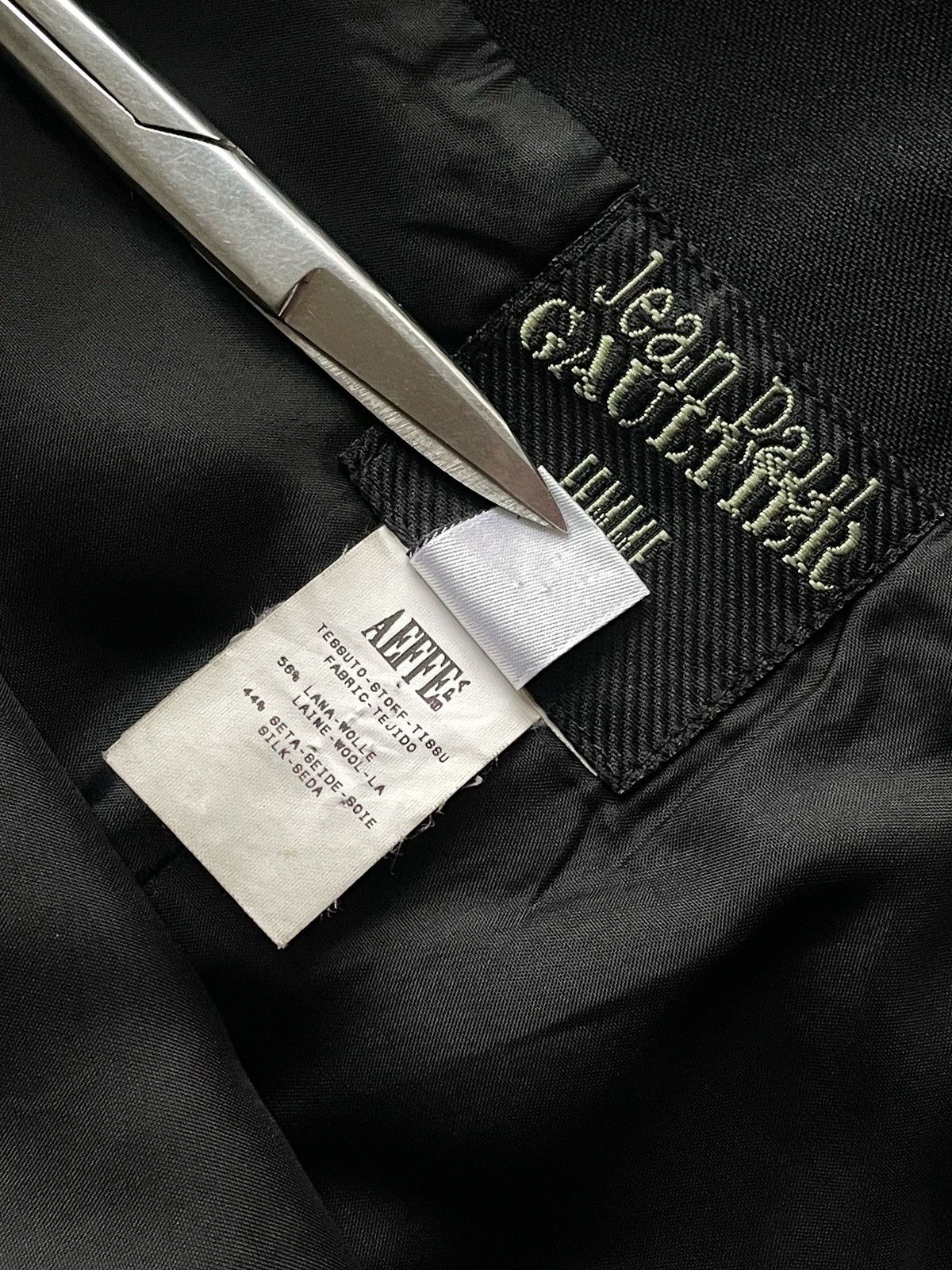 Jean Paul Gaultier Jean Paul Gaultier Black Midi Skirt IT42 M – Wool Silk Italy Size 28" / US 6 / IT 42 - 6 Thumbnail