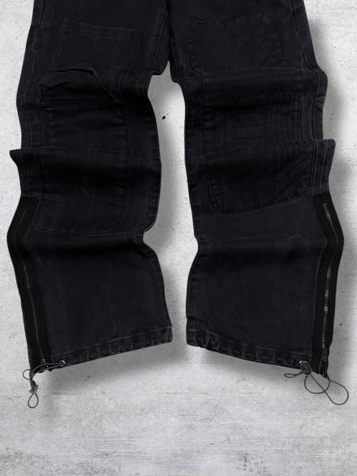 PPFM WAFFLISH WAFFLE RARE JAPAN DESIGNER BIKER SAFETY PANT 1990S Size US 30 / EU 46 - 3 Thumbnail