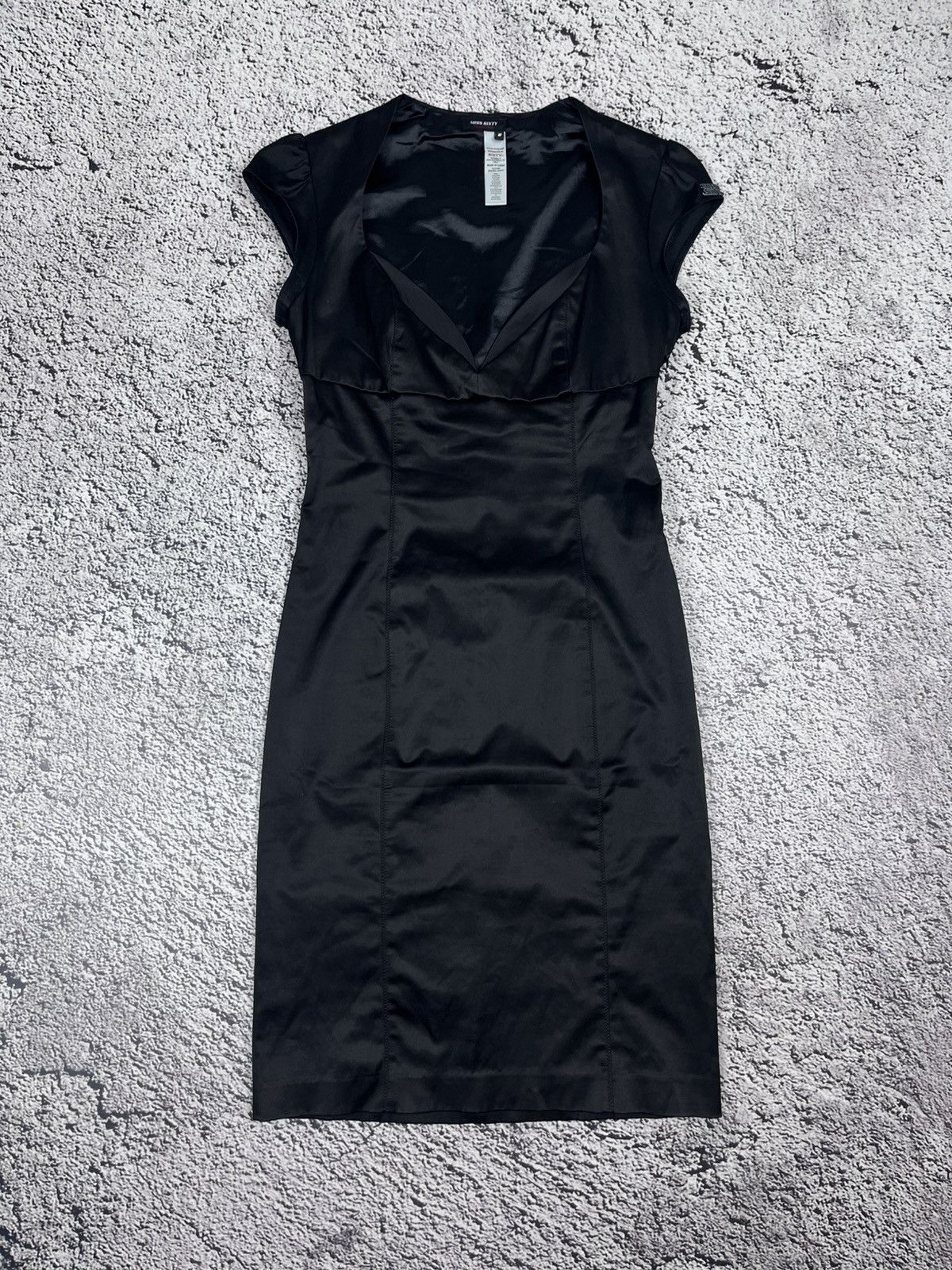 Miss Sixty Vintage Sleeveless Gothic Mini Bodycon Dress