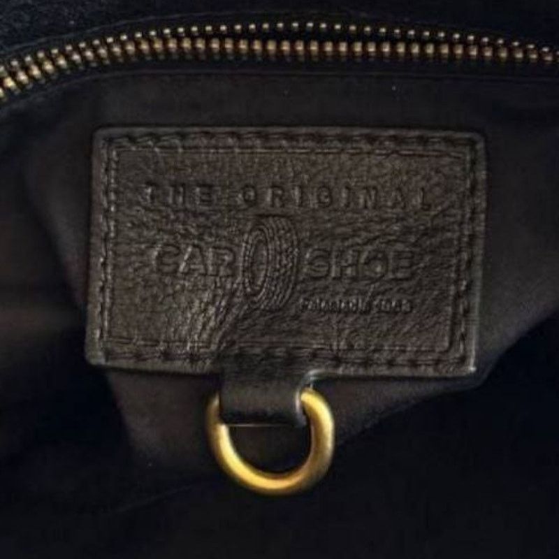 Car Shoe The Original Car Shoe Black Leather Tote Bag Size ONE SIZE - 7 Thumbnail