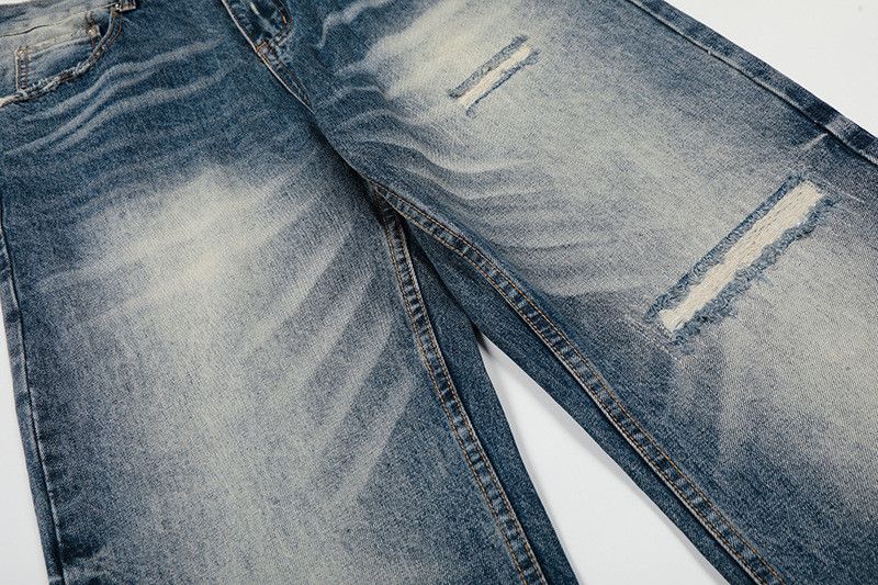 Vintage American high street style straight leg ripped jeans for men Size US 32 / EU 48 - 4 Thumbnail