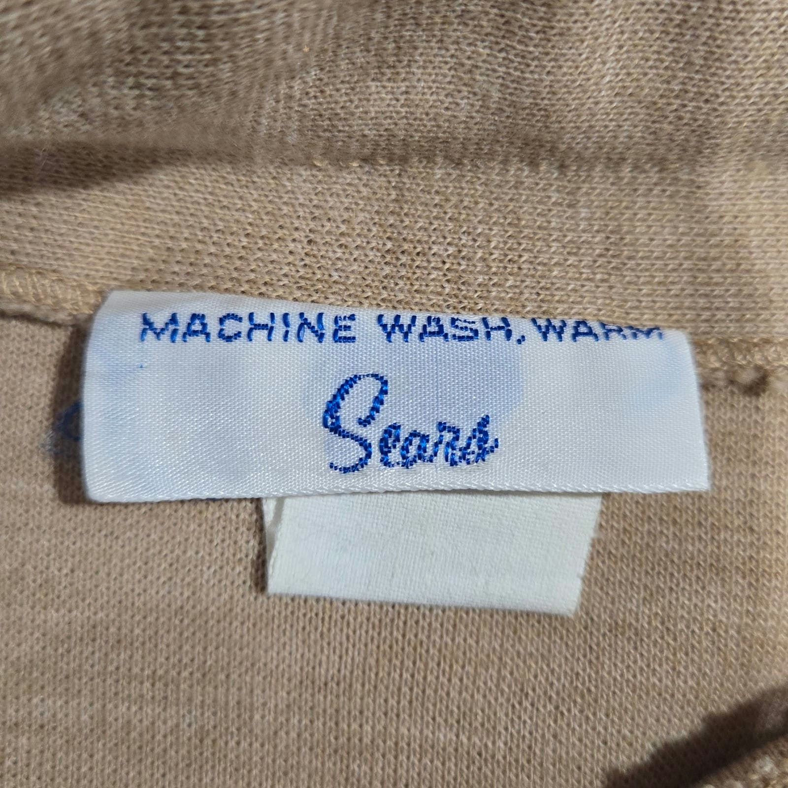 Sears Vintage Tan Pleated A Line Skirt Size 6 Size 28" / US 6 / IT 42 - 3 Thumbnail