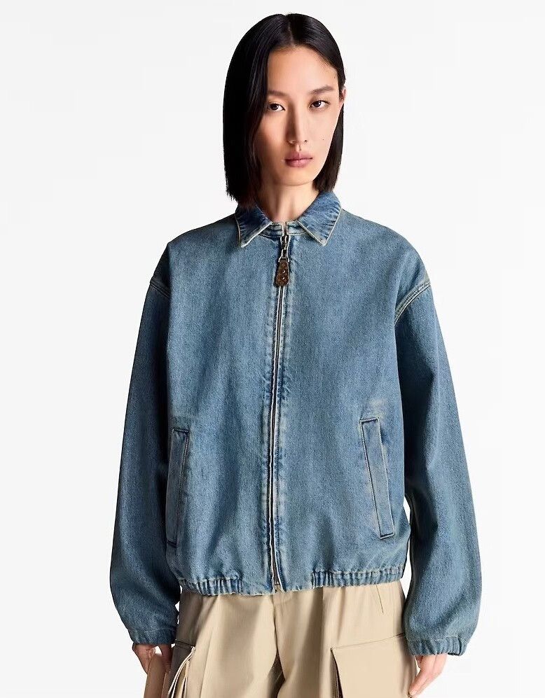 Louis Vuitton LV 25 Leather Buckle Zip Denim Jacket Size XS / US 0-2 / IT 36-38 - 1 Thumbnail