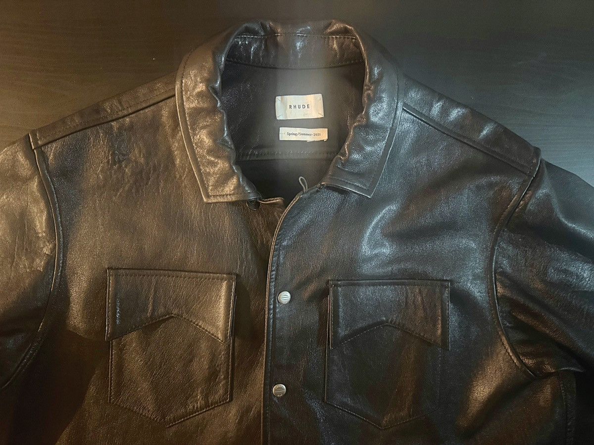 Rhude Rhude Leather over shirt Size US L / EU 52-54 / 3 - 4 Thumbnail