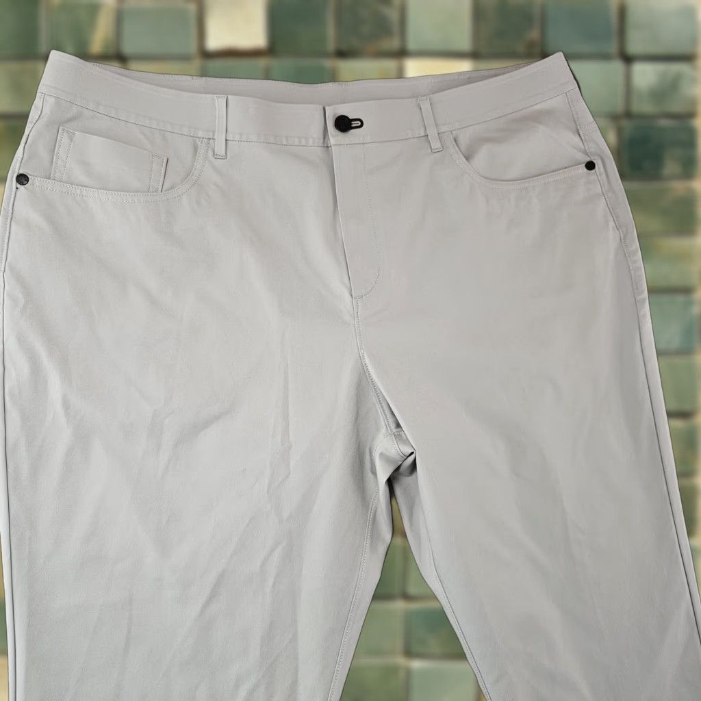 Vintage Public Rec Pants Mens 42x26 Gray Stretch Performance Golf Casual Lightweight Chino Straight Pants Mens Gray 42x26 Casual Travel Golf Pants Size US 42 / EU 58 - 1 Thumbnail