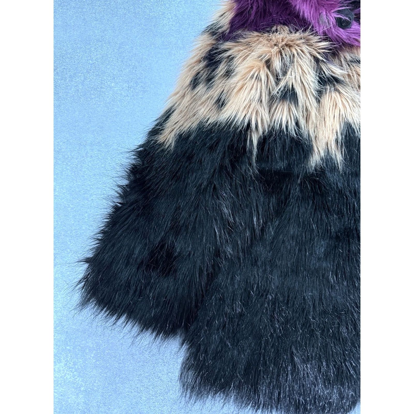Diesel VINTAGE Diesel Overcoat Jacket S Black Faux Fur Y2K Archive RRP 500 Size S / US 4 / IT 40 - 5 Thumbnail