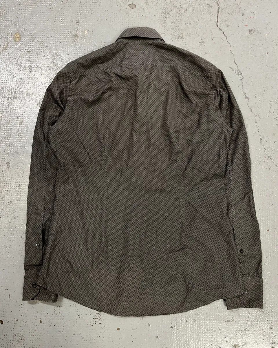 Gucci SS2010 Gucci Grey Monogram Slim Shirt by Frida Giannini Size US M / EU 48-50 / 2 - 7 Thumbnail