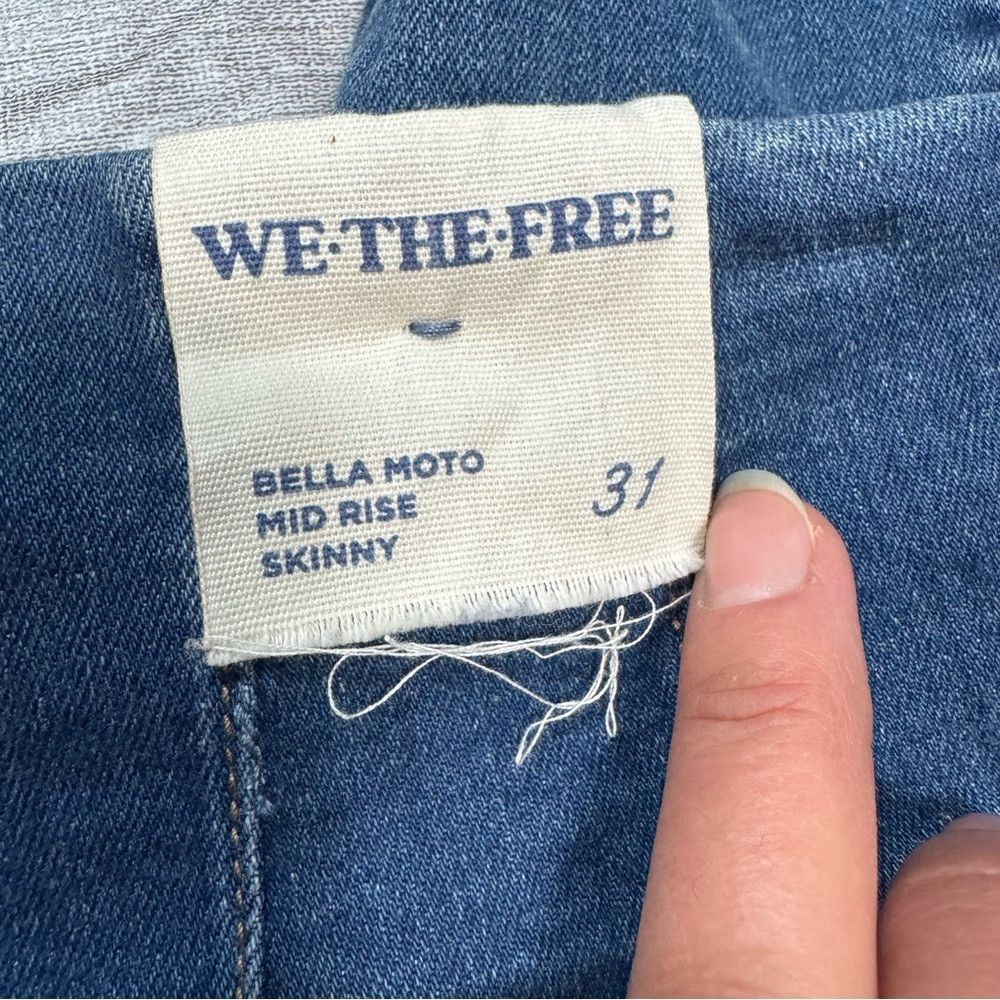 Free People NWT New $128 Free People We The Free Bella Moto Mid-Rise Sk Size 31" - 9 Thumbnail