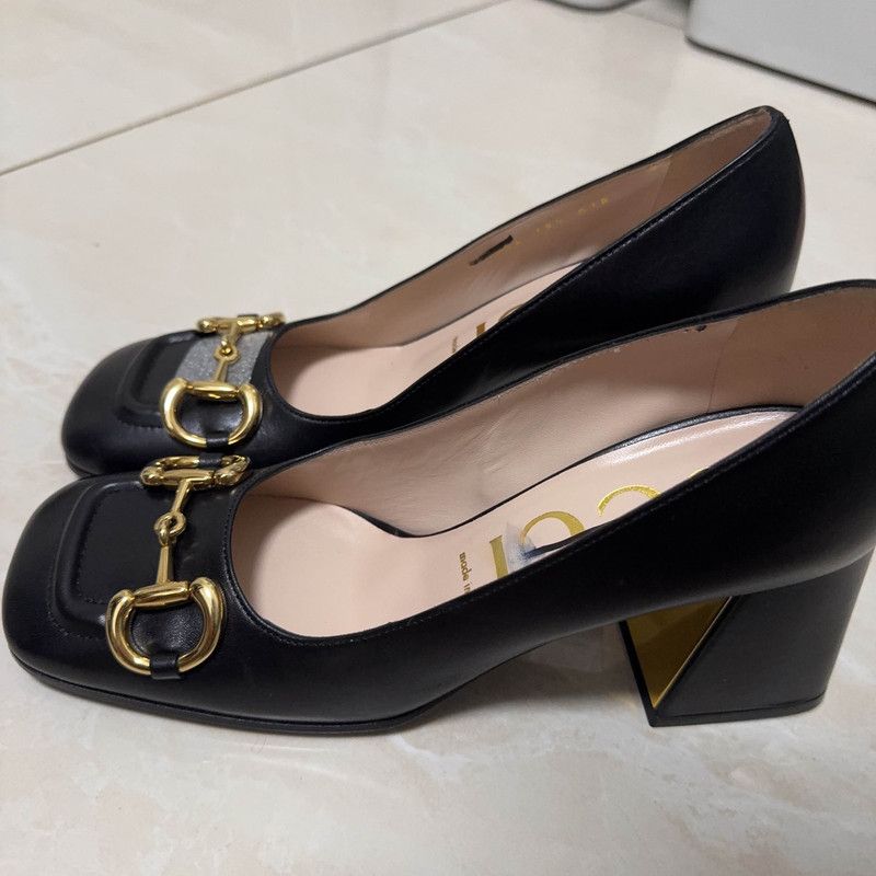 Gucci Gucci Black Leather Horsebit High Heels 0079 Size US 8.5 / EU 41-42 - 1 Thumbnail