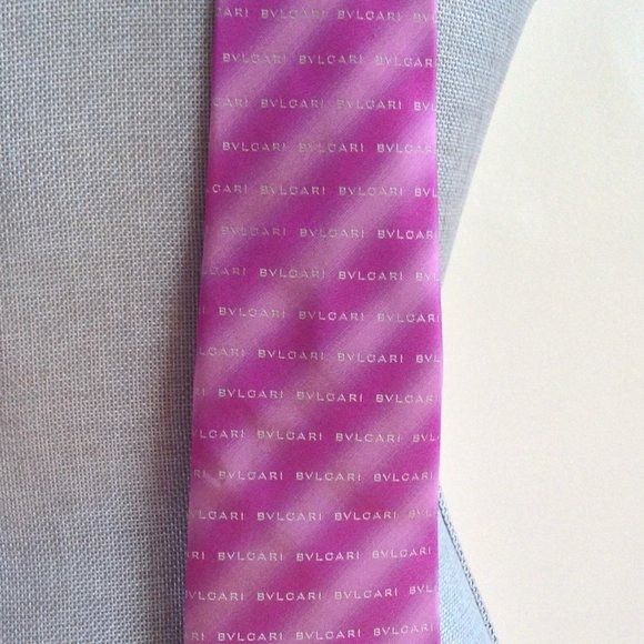 Bvlgari Bvlgari Tie silk pink Size ONE SIZE - 3 Thumbnail