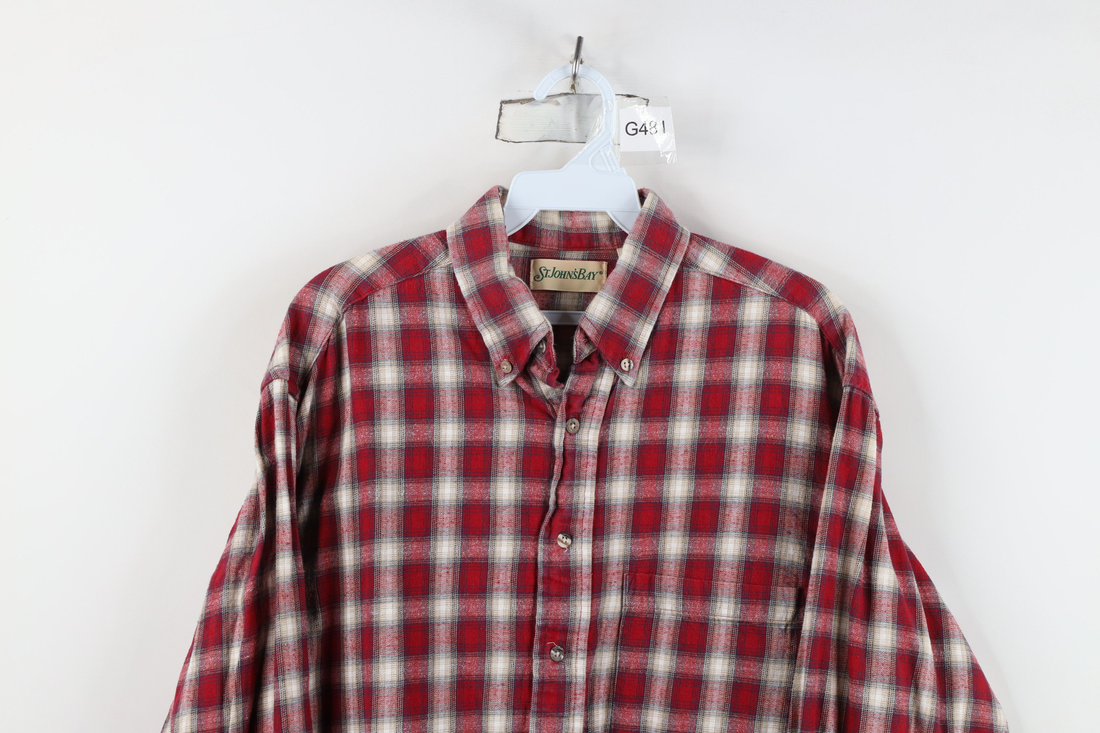 Vintage Vintage 90s Streetwear Flannel Collared Button Down Shirt Size US M / EU 48-50 / 2 - 2 Thumbnail