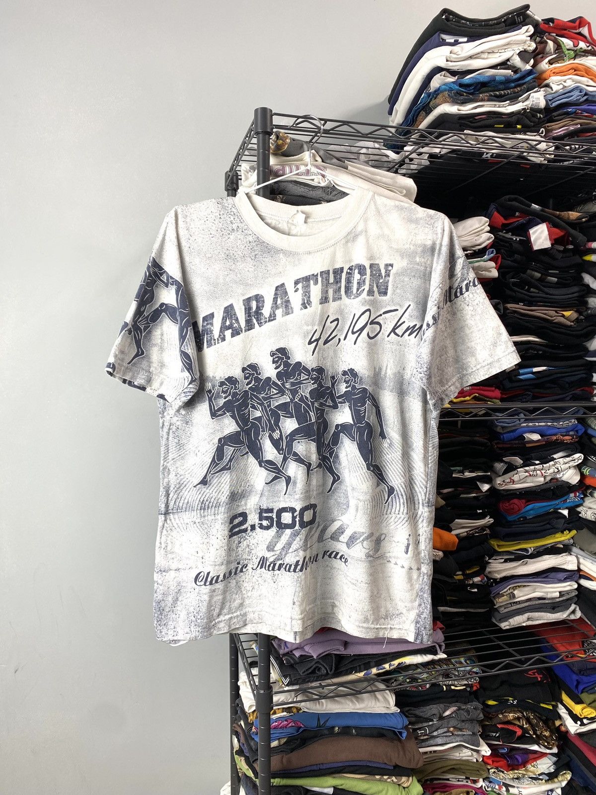 Vintage Rare! Vintage Greece Marathone Full Print T Shirt Size US S / EU 44-46 / 1 - 1 Thumbnail