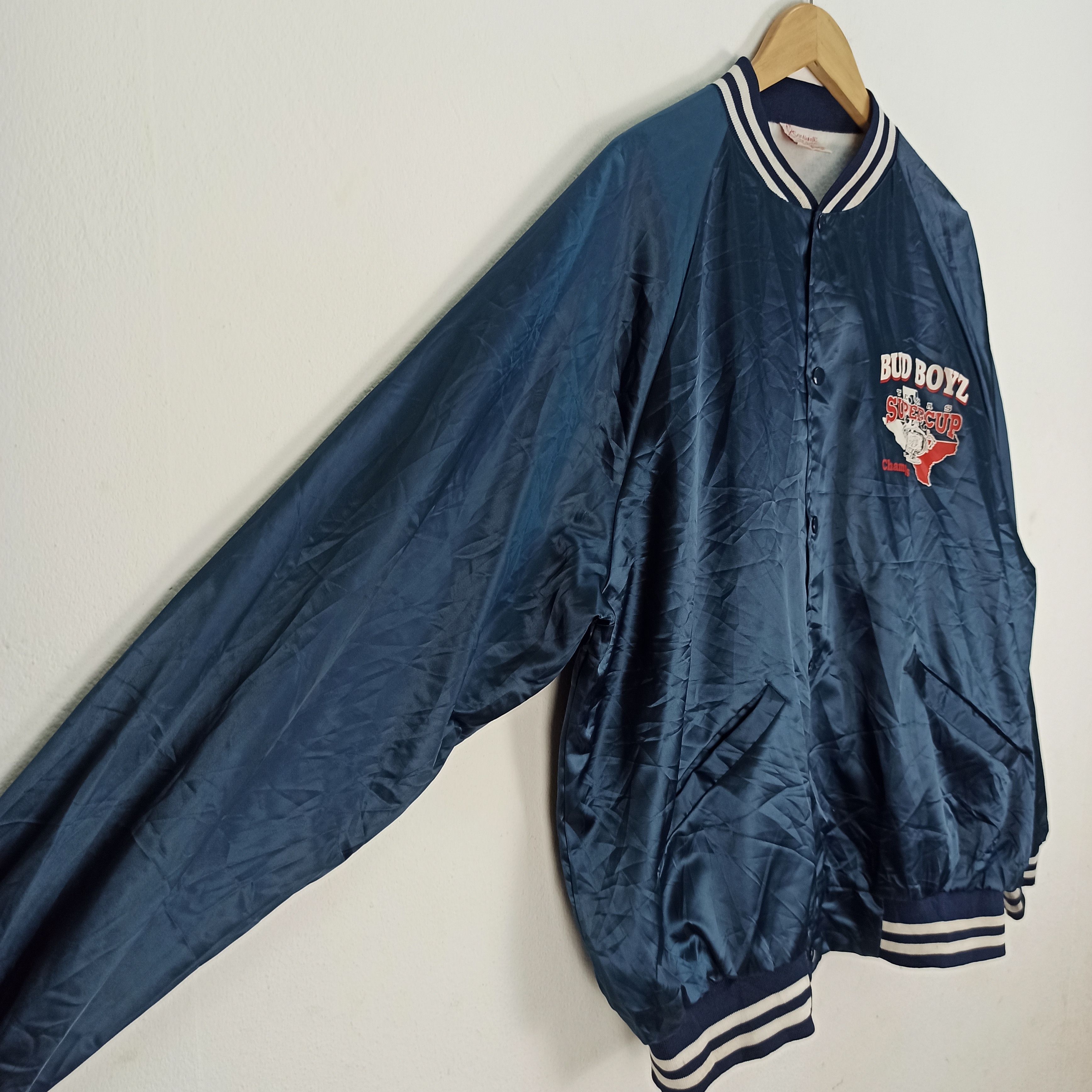 Vintage Vintage BUD BOYZ SOFTBALL Nylon Bomber Jacket Size US XL / EU 56 / 4 - 6 Thumbnail