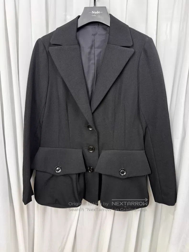 Yohji Yamamoto Yohji Yamamoto 23AW mainline waist-cinched detachable doub Size US S / EU 44-46 / 1 - 1 Thumbnail