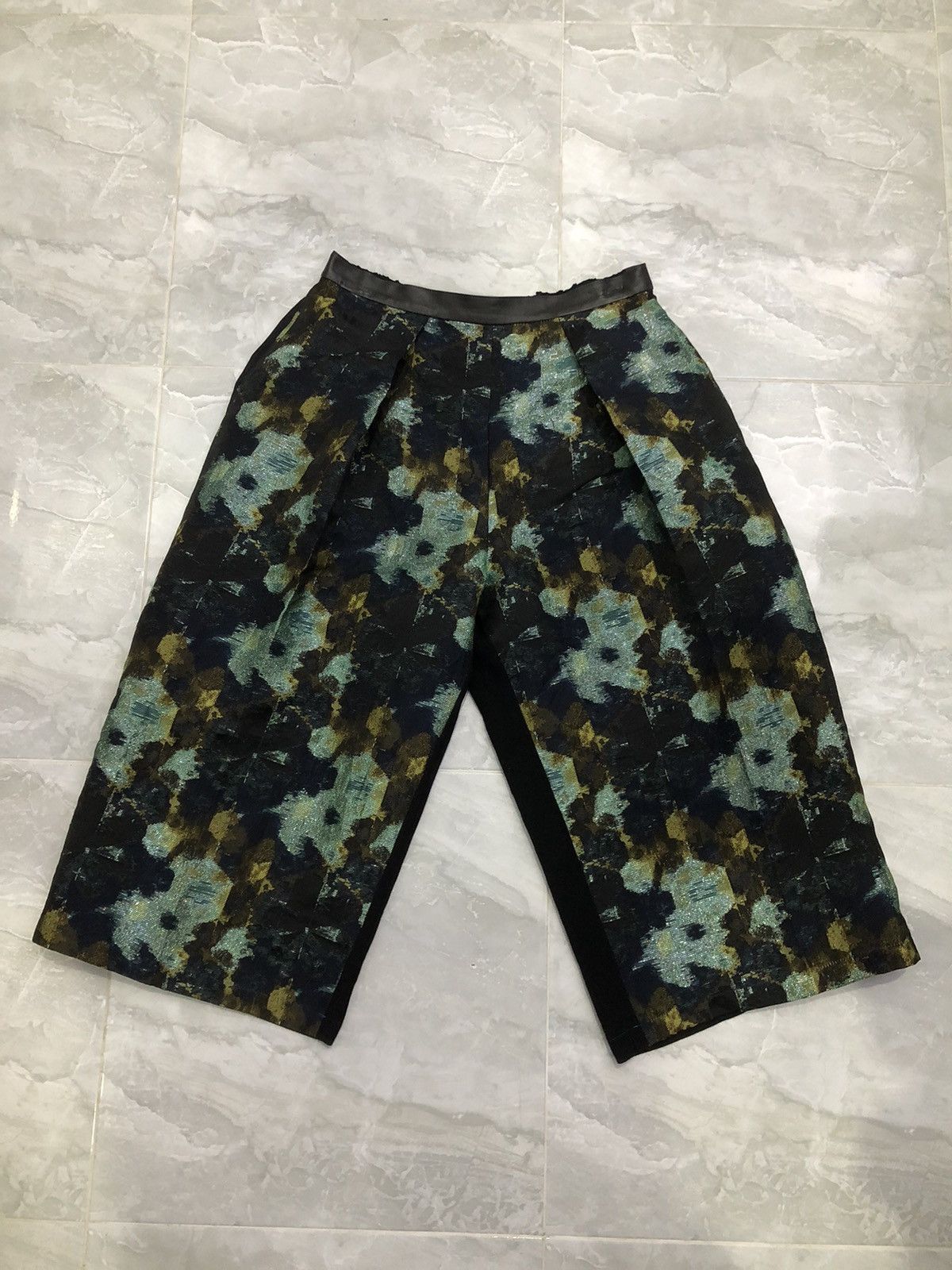Yohji Yamamoto Rosier Japan Jacquard Wide Pants French Fabric Size 28" / US 6 / IT 42 - 1 Thumbnail