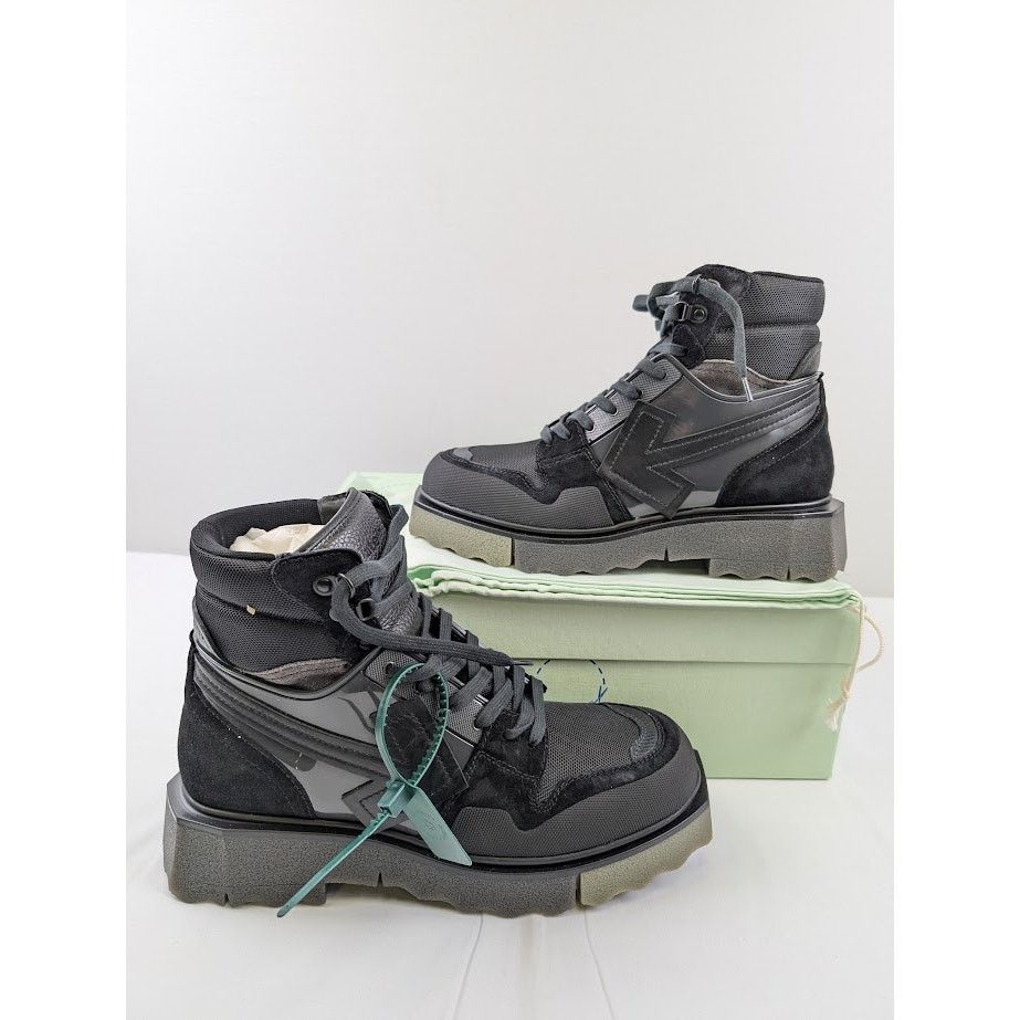 Off-White o1rshd1 Hiking Sponge Sneaker Boots in Black / Khaki Size US 9 / EU 42 - 21 Thumbnail