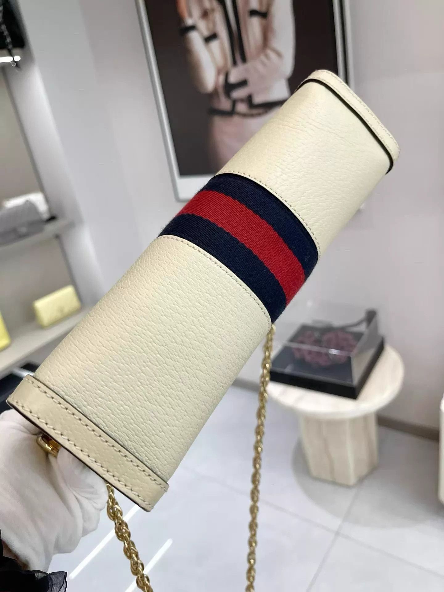 Gucci Gucci Ophidia White Leather Chain Wallet like new Size ONE SIZE - 2 Thumbnail