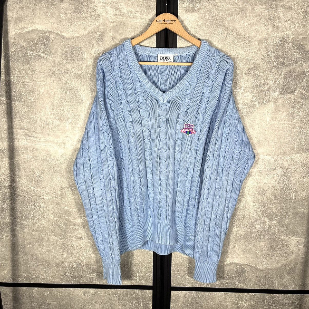 Hugo Boss Vintage Hugo Boss 90s Braid Knitted Sweater Archival Knit L Size US L / EU 52-54 / 3 - 10 Thumbnail