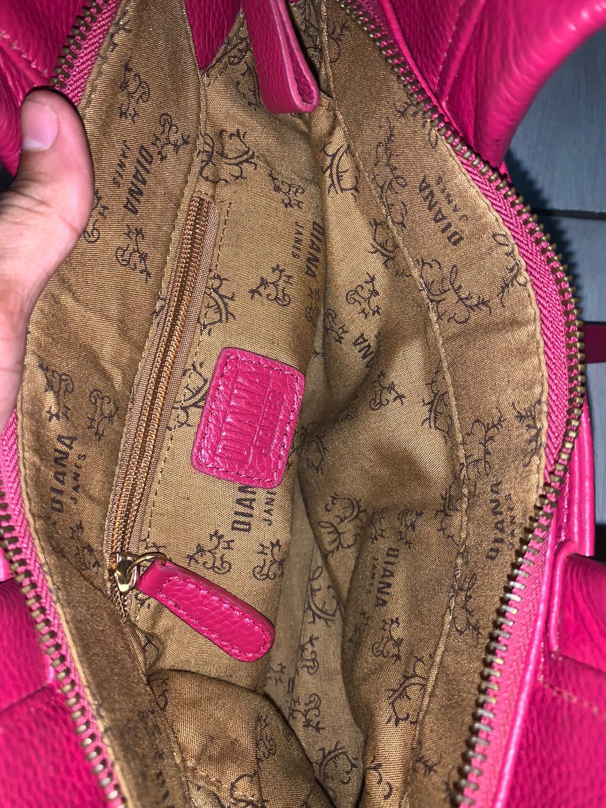 Branded Leather Diana Janes Bag Pink Leather Vintage Size ONE SIZE - 4 Thumbnail