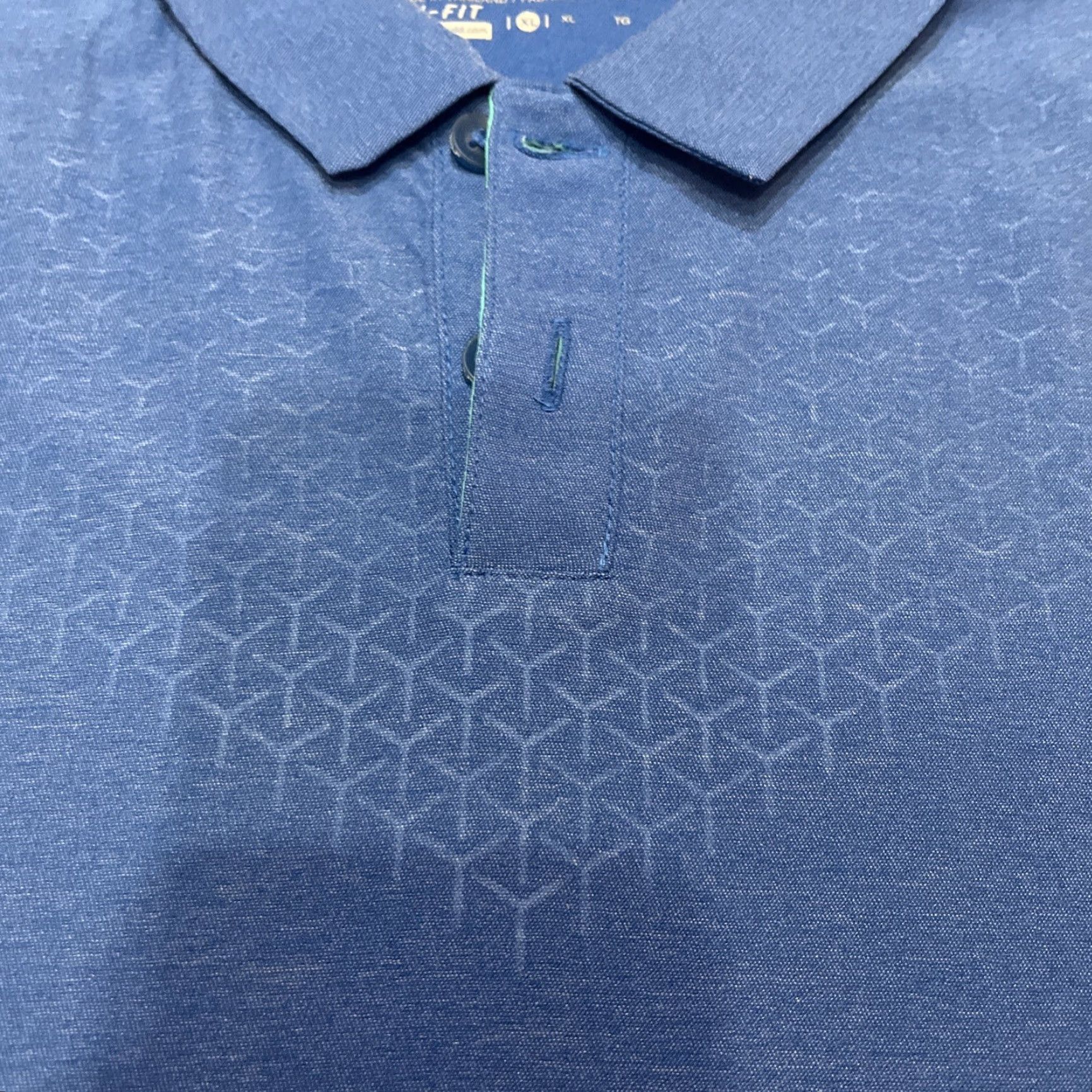 Nike NIKE GOLF TOUR PERFORMANCE POLY SPANDEX POLO SHIRT DRI-FIT BLUE XL Golf Polo Nike Dri-Fit Men Polo Blue 90s? Size US XL / EU 56 / 4 - 3 Thumbnail