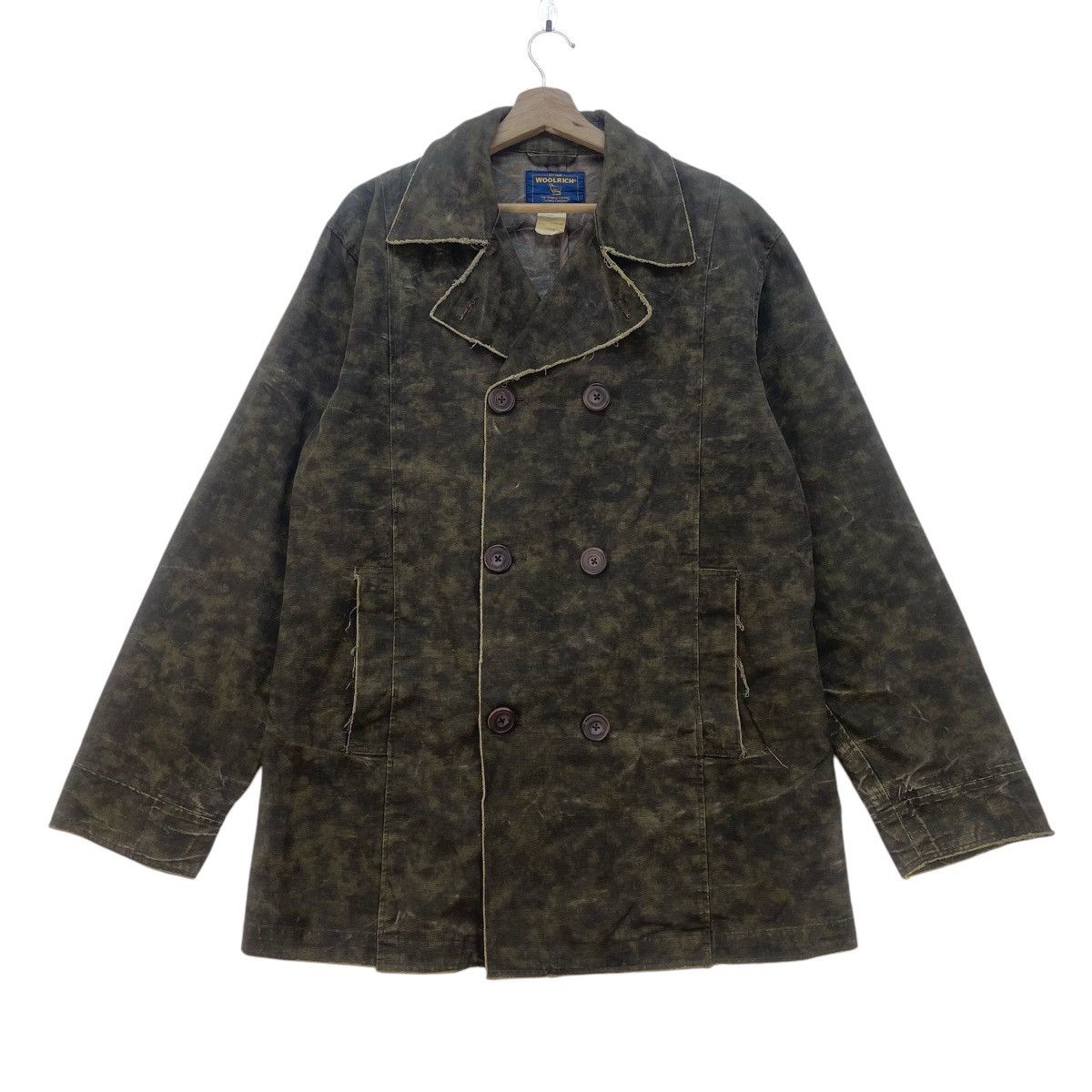 Woolrich Woolen Mills Vtg Woolrich Camouflage Distressed Double Breasted Jacket Size US M / EU 48-50 / 2 - 4 Thumbnail