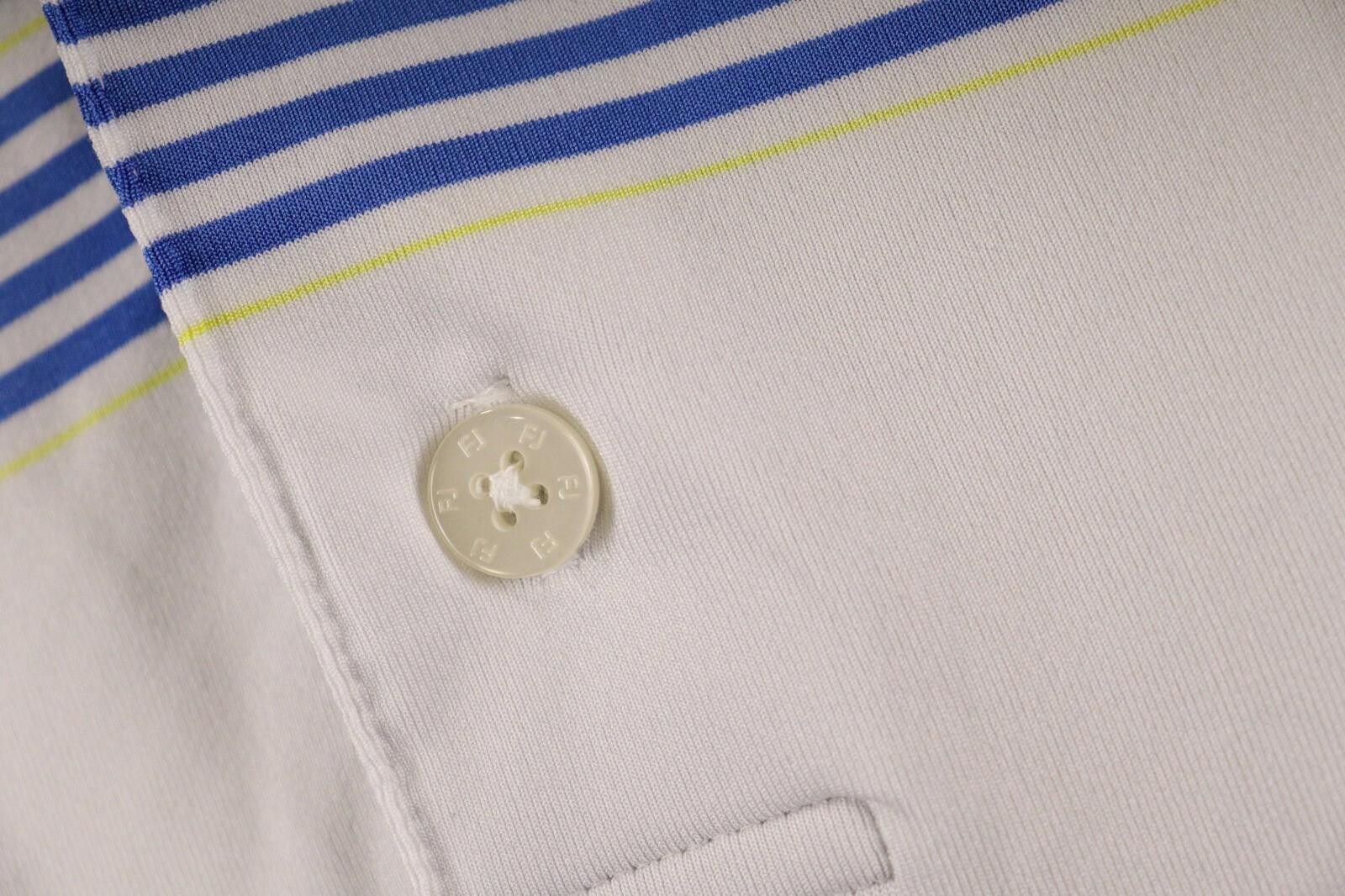 Footjoy Foot Joy White Stripe Summer Short Sleeve Polo Shirt Size M Size US M / EU 48-50 / 2 - 5 Thumbnail