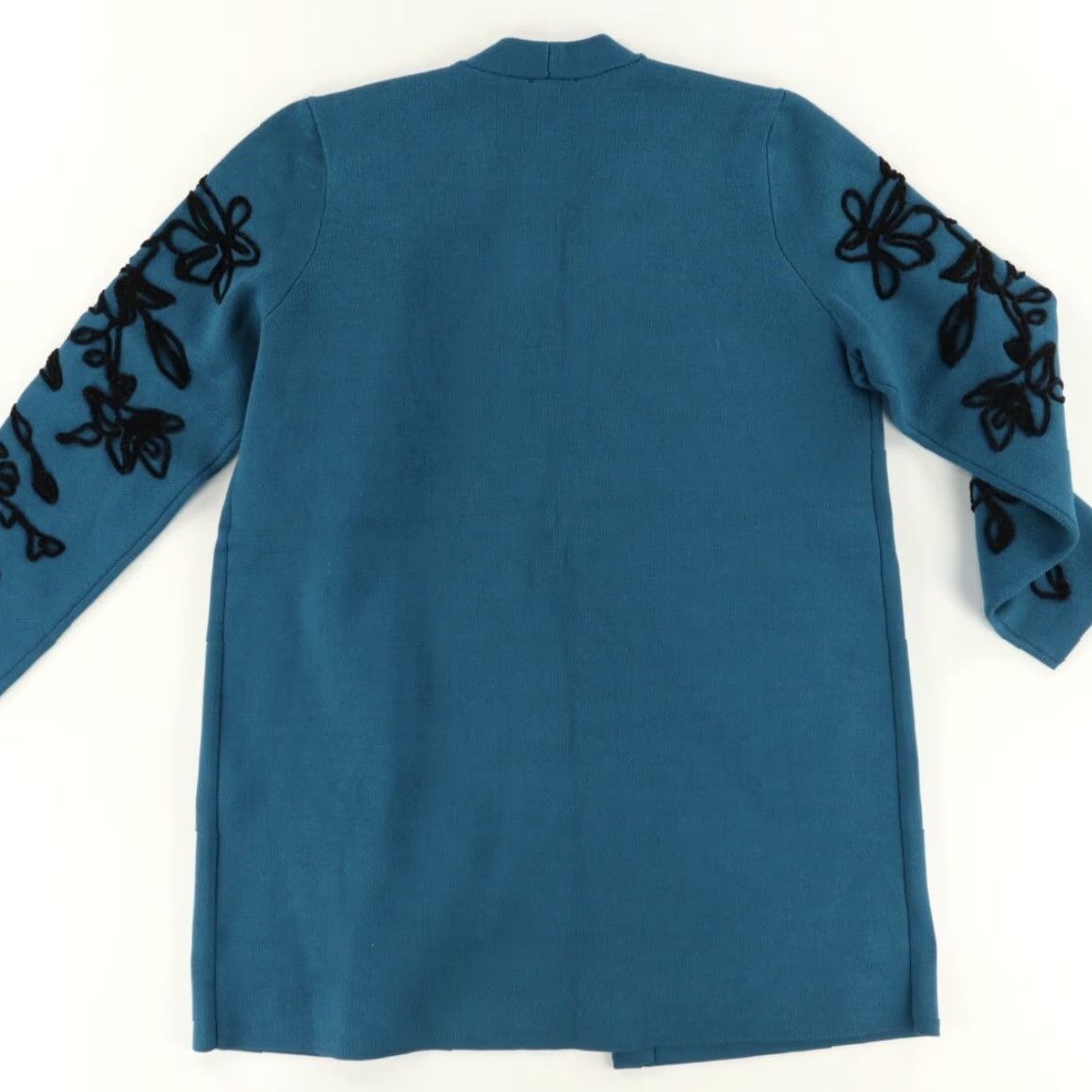 Vintage Chicos Cardigan Annalise Embroidered Solid Long Sleeve Teal Women's 2 Shirt Sweater Vintage N/A Size XS / US 0-2 / IT 36-38 - 4 Thumbnail
