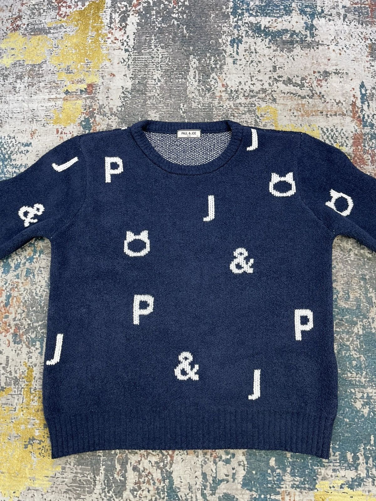 Paul & Joe Paul & Joe Overprint Thick Knit Sweater Pull Over Size US L / EU 52-54 / 3 - 9 Thumbnail