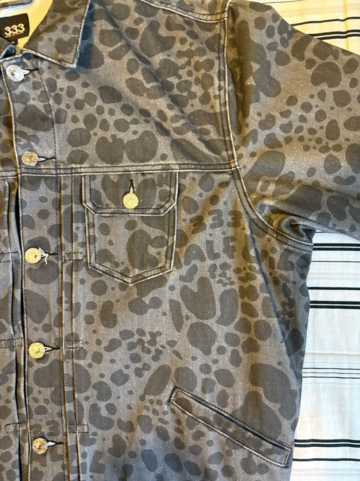 Half Evil HALF EVIL 333 CHETAH PRINT DENIM JACKET Size US XL / EU 56 / 4 - 10 Thumbnail