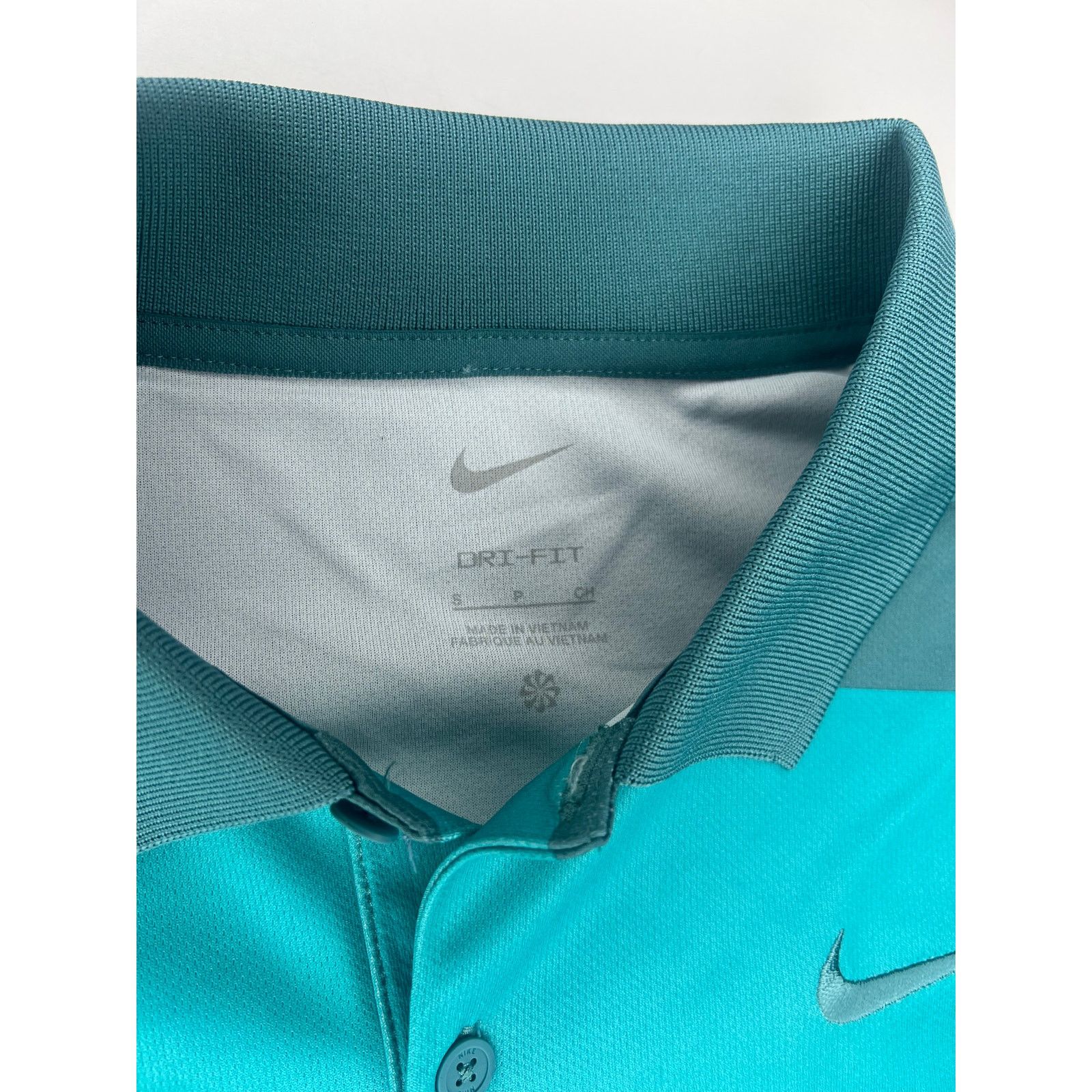Nike Nike Victory Dri-FIT Golf Polo Bold Stripe Green Teal Size US S / EU 44-46 / 1 - 4 Thumbnail