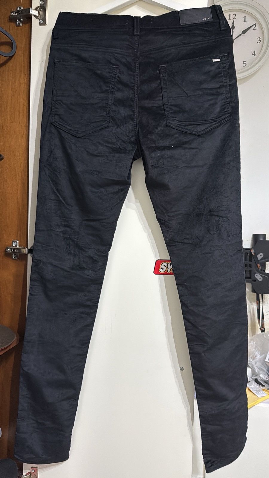 Amiri Amiri stack jeans black plain velour Size US 34 / EU 50 - 2 Thumbnail