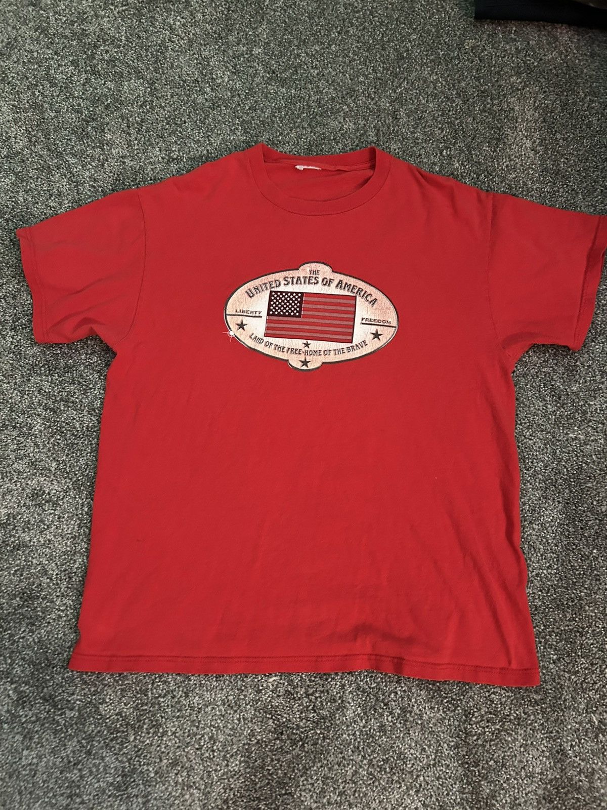 Other ‼️ Red USA shirt no size tag id say large‼️ Size US L / EU 52-54 / 3 - 1 Thumbnail