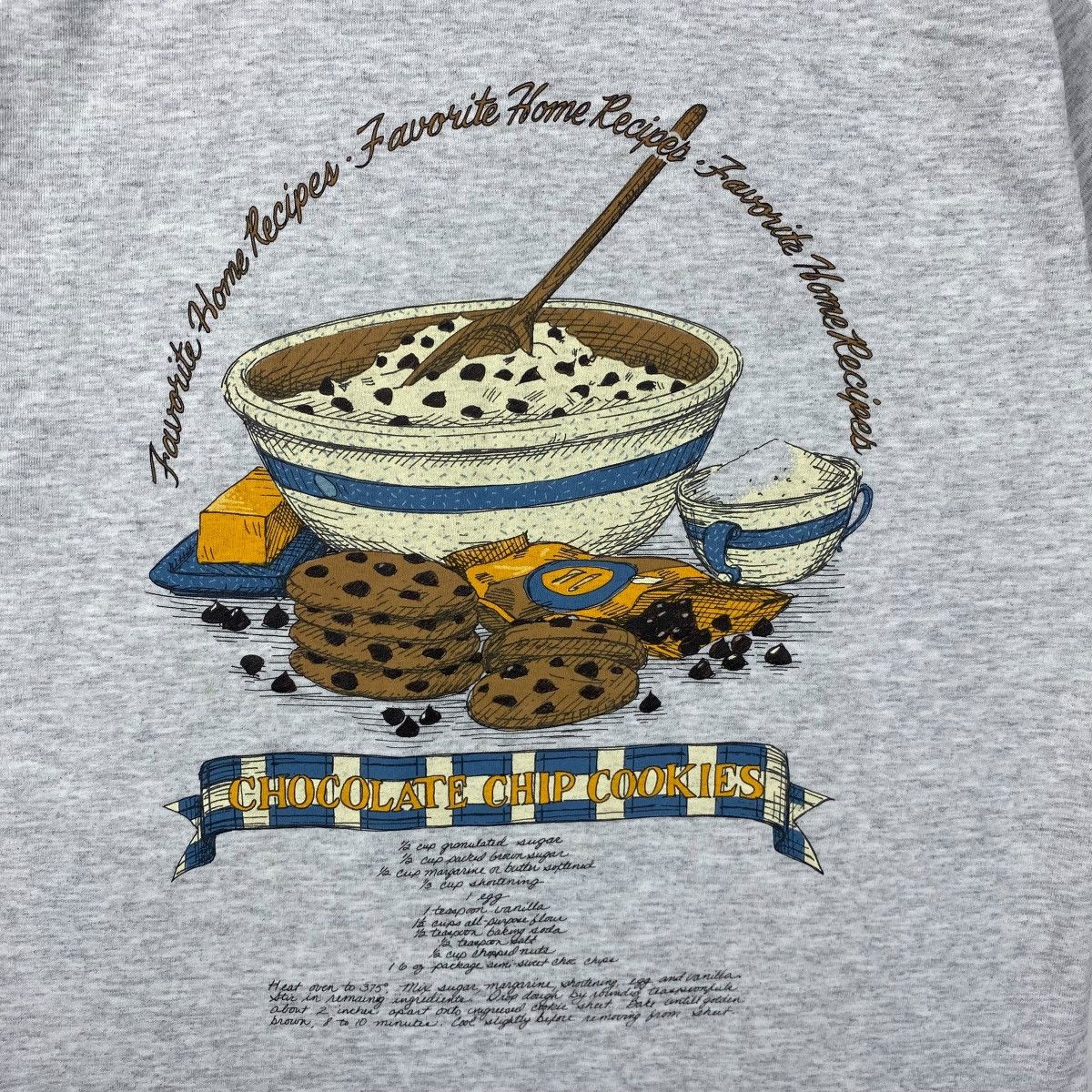 Vintage Vintage 90's CHOCOLATE CHIP COOKIES Recipe Graphic Tee Shirt Size US M / EU 48-50 / 2 - 2 Thumbnail