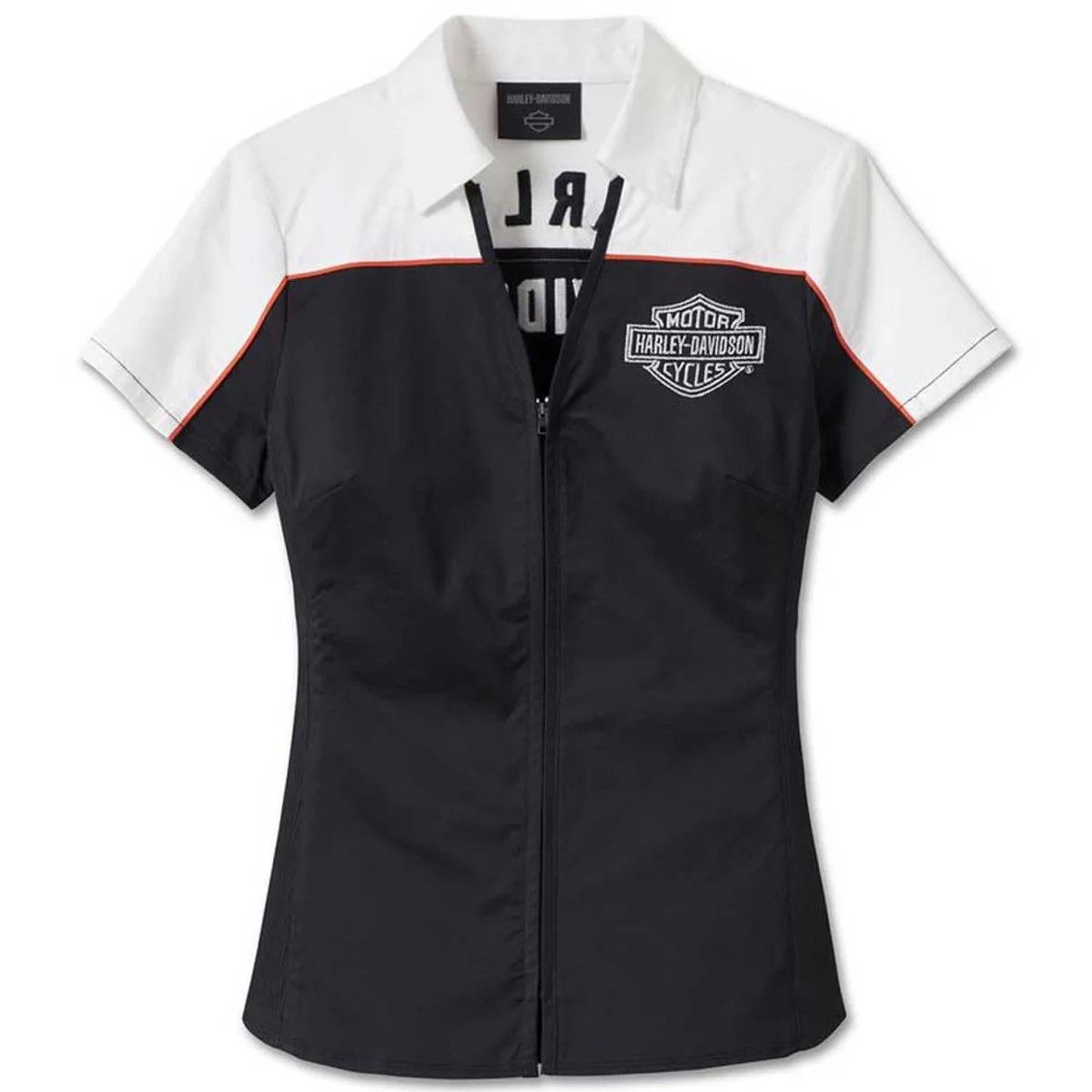 Harley Davidson Harley-Davidson Women's Elemental Zip Front Short Sleeve Size M / US 6-8 / IT 42-44 - 1 Thumbnail