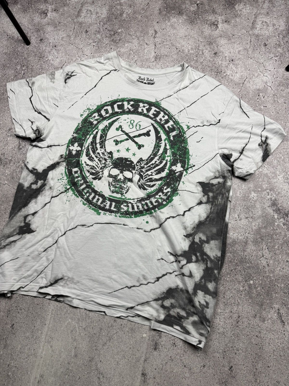 Affliction Vintage Affliction Style Rock Rebel Skull Y2K Band T Shirt Size US XXL / EU 58 / 5 - 2 Thumbnail