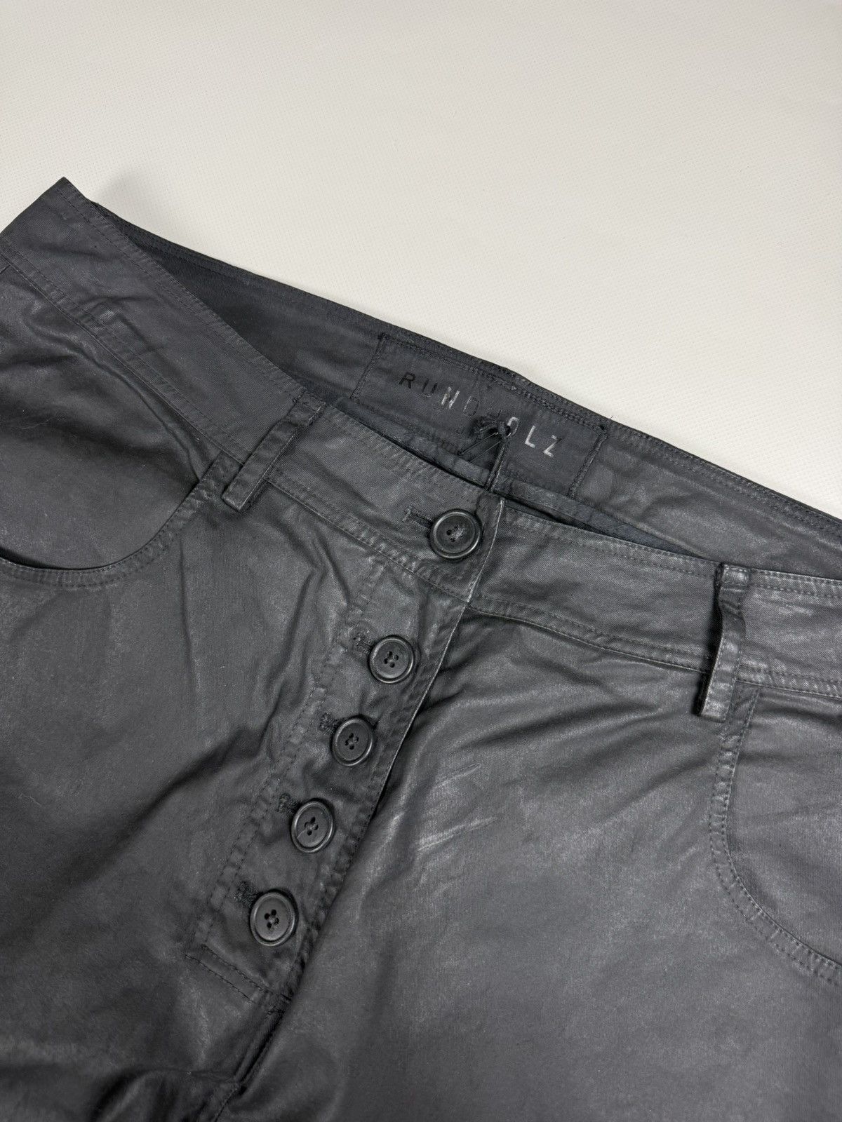 Rundholz BNWT! Rundholz Dip Coated Cotton Drop Crotch Pants Trousers Size 28" / US 6 / IT 42 - 10 Thumbnail