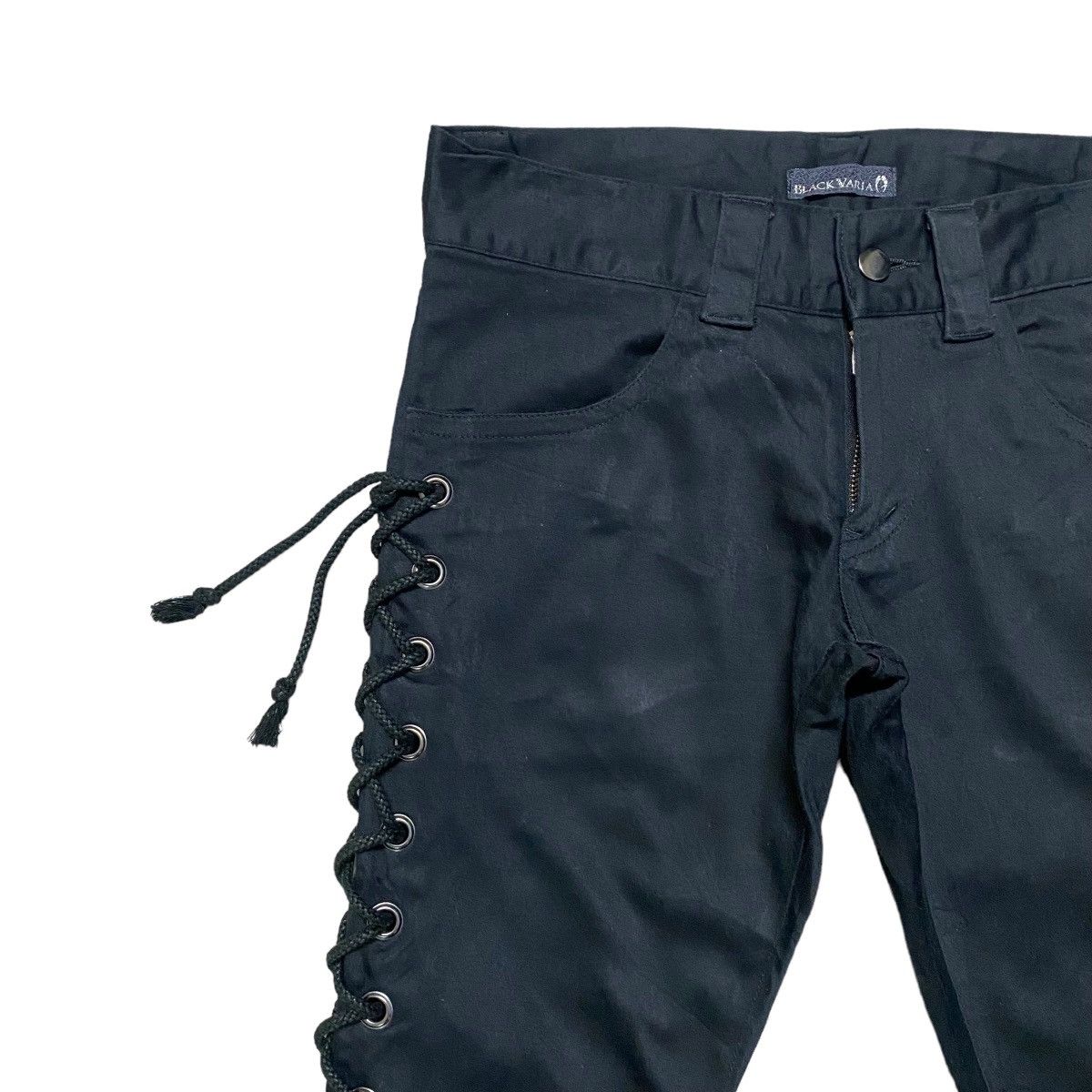 Japanese Brand BLACK VARIA Lace Up Skinny Jeans Size US 29 - 4 Thumbnail