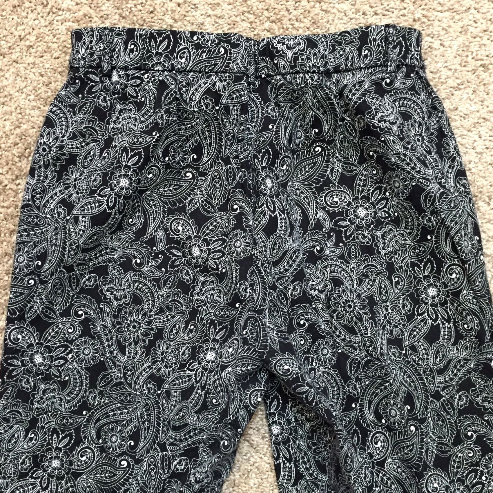 Vintage Briggs New York Pants Womens 8 Black Capri Size Paisley Size 30" / US 8 / IT 44 - 5 Thumbnail