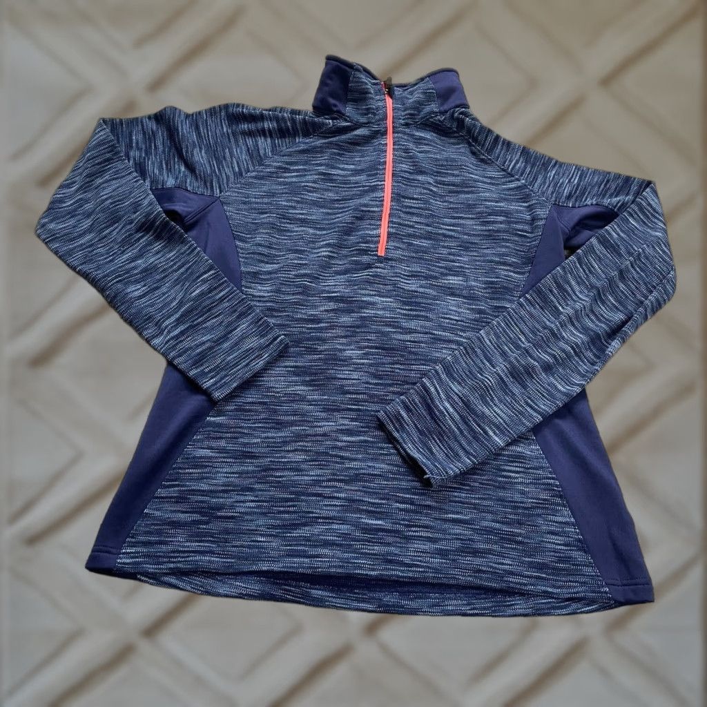 Vintage Columbia Optic Got It Active Jacket Womens Large Blue 1/4 Zip High Neck Running Size L / US 10 / IT 46 - 1 Thumbnail