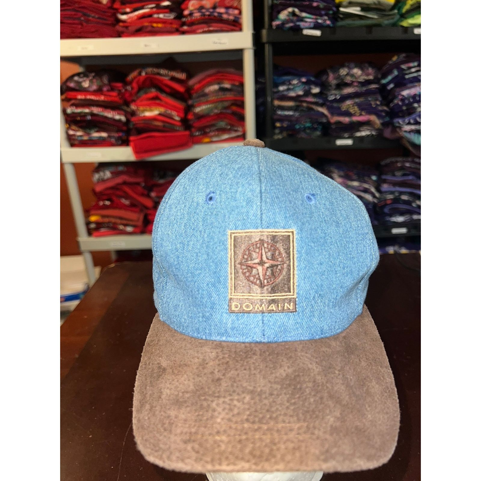 Vintage Vintage Mary Kay Hat Domain Cologne Denim Blue Cap Headwear Size ONE SIZE - 2 Thumbnail