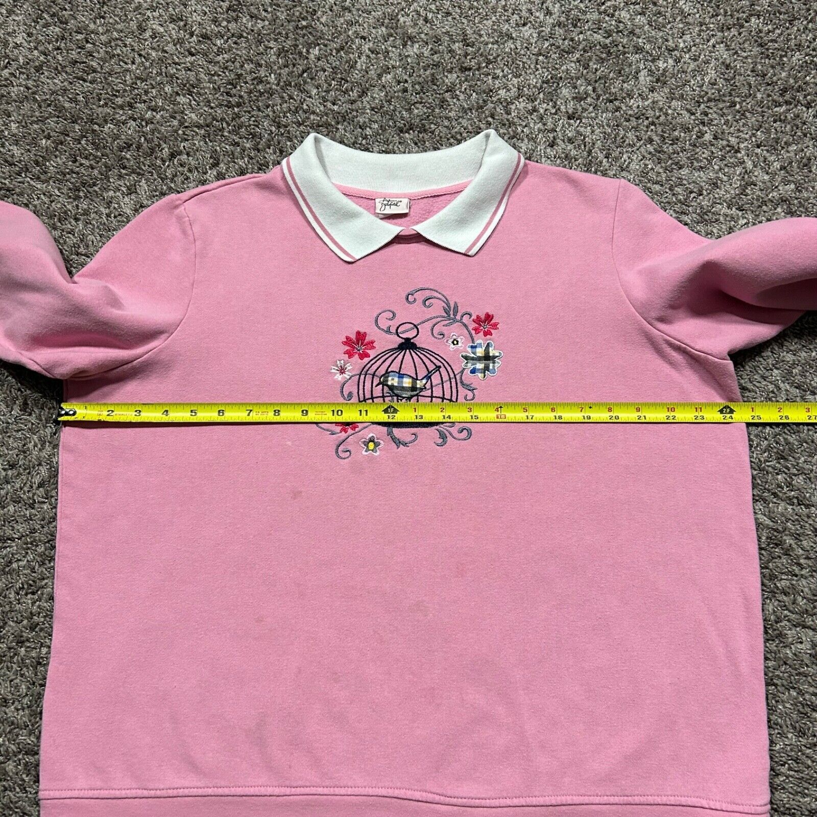 Vintage Vintage 90s Collared Sweatshirt Cute Bird Crewneck Pullover Size ONE SIZE - 6 Thumbnail