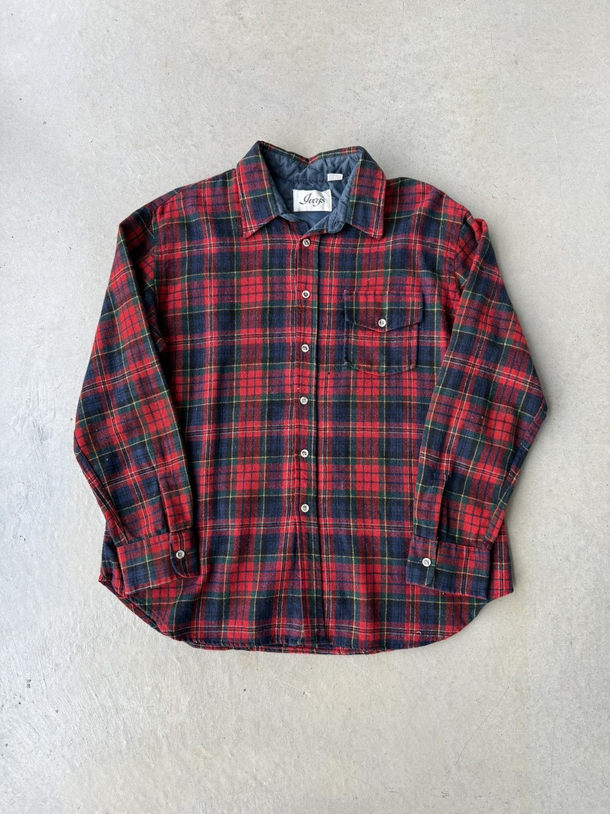 Vintage Vintage Wool Plaid Red Flannel Size US XL / EU 56 / 4 - 1 Thumbnail