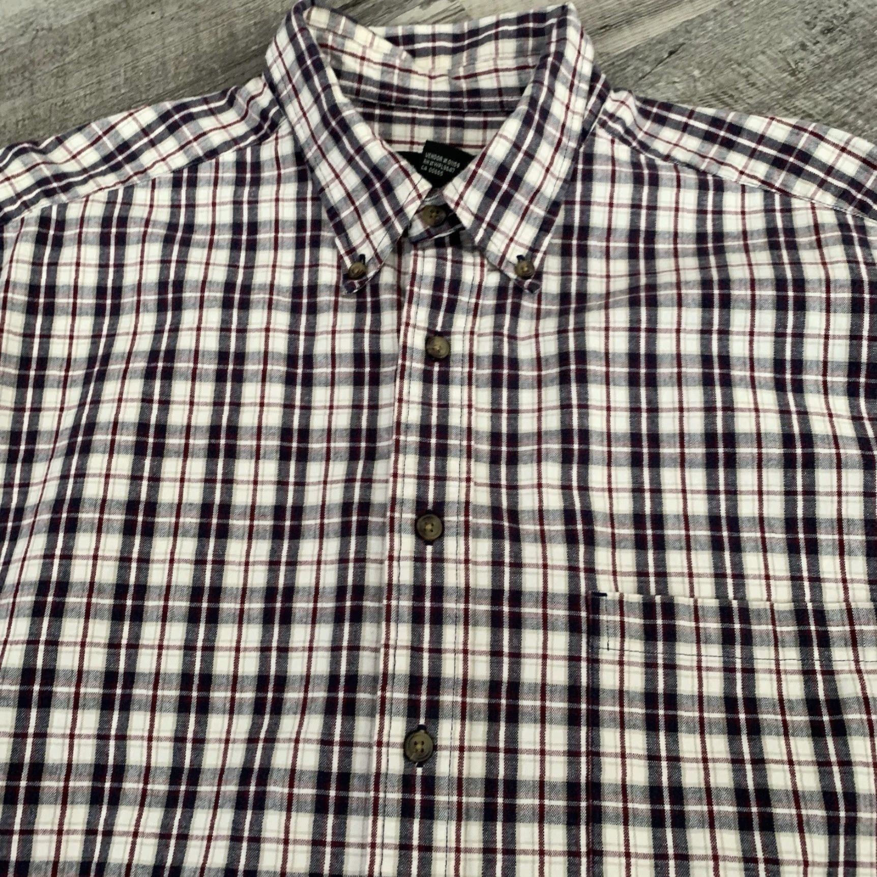 Eddie Bauer Eddie Bauer Mens XL Button-Up Shirt - Ivory Plaid, Long Sleeve, Cotton, Woven, Classic Fit, Button-Down Collar, Pockets, Easy Care, Casual, Business Size US XL / EU 56 / 4 - 6 Thumbnail
